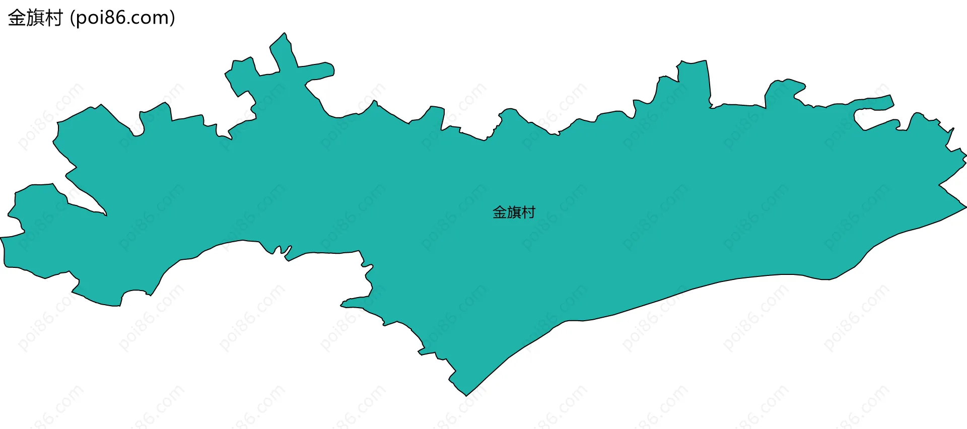 金旗村边界地图