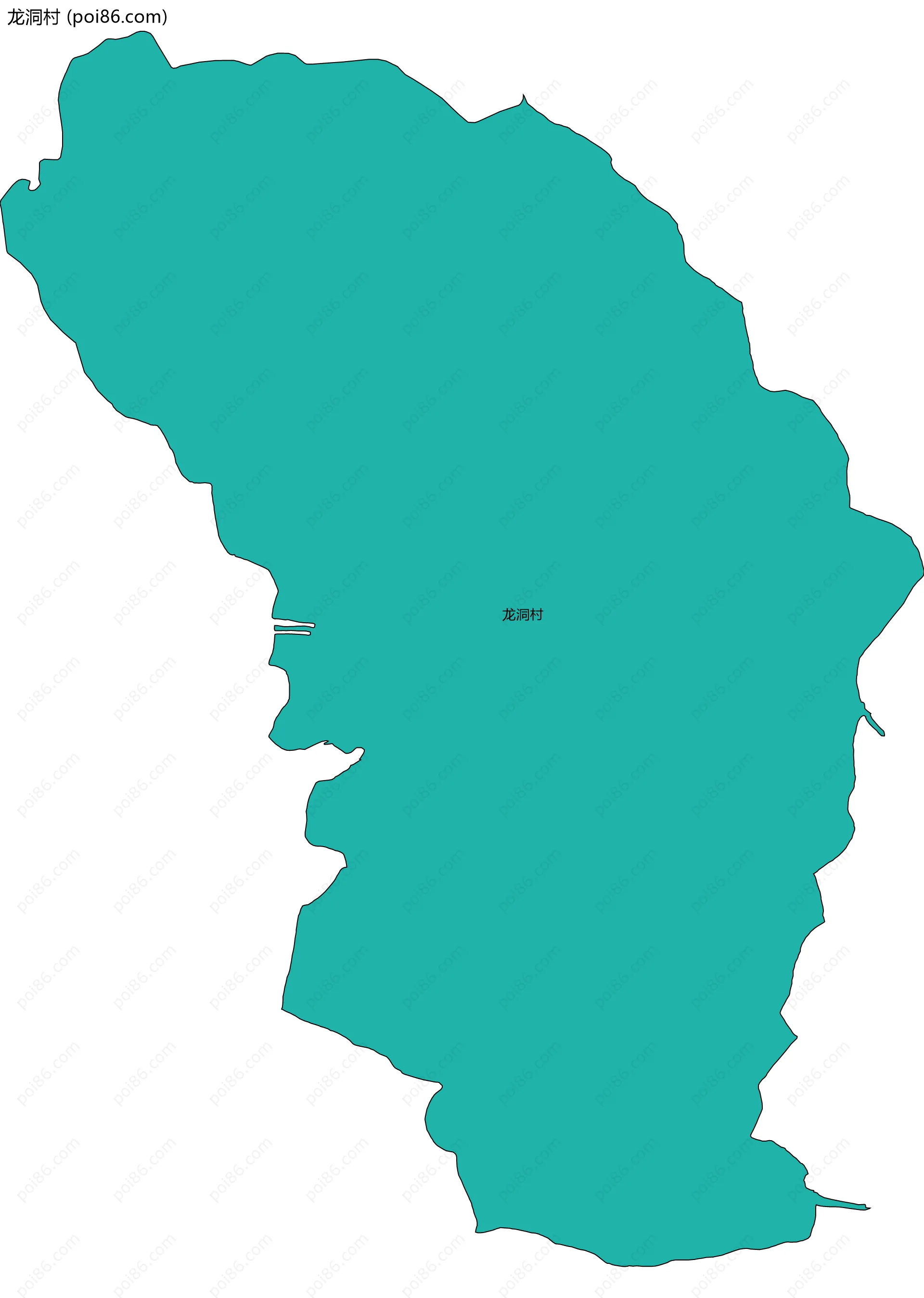 龙洞村边界地图