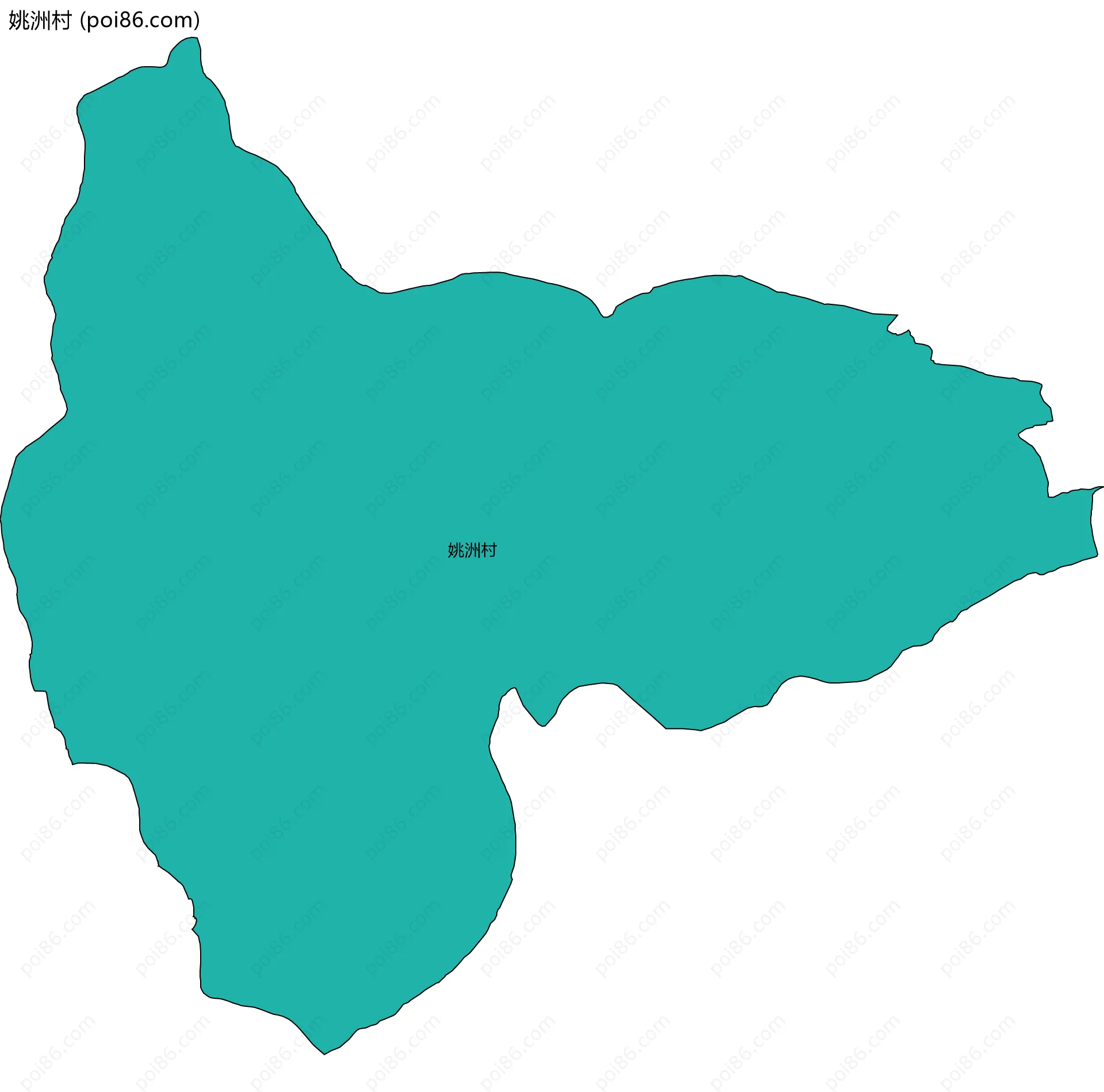 姚洲村边界地图