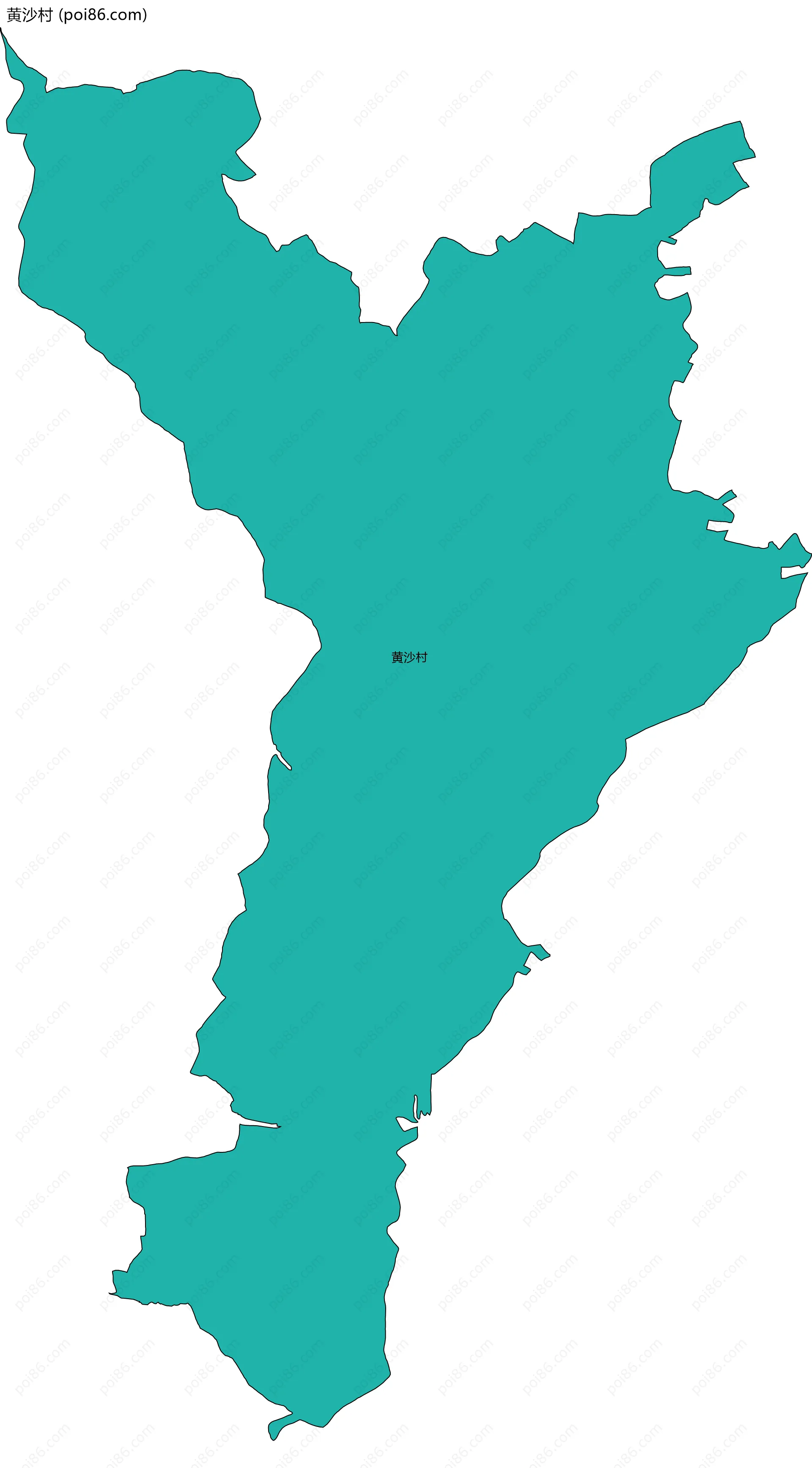 黄沙村边界地图