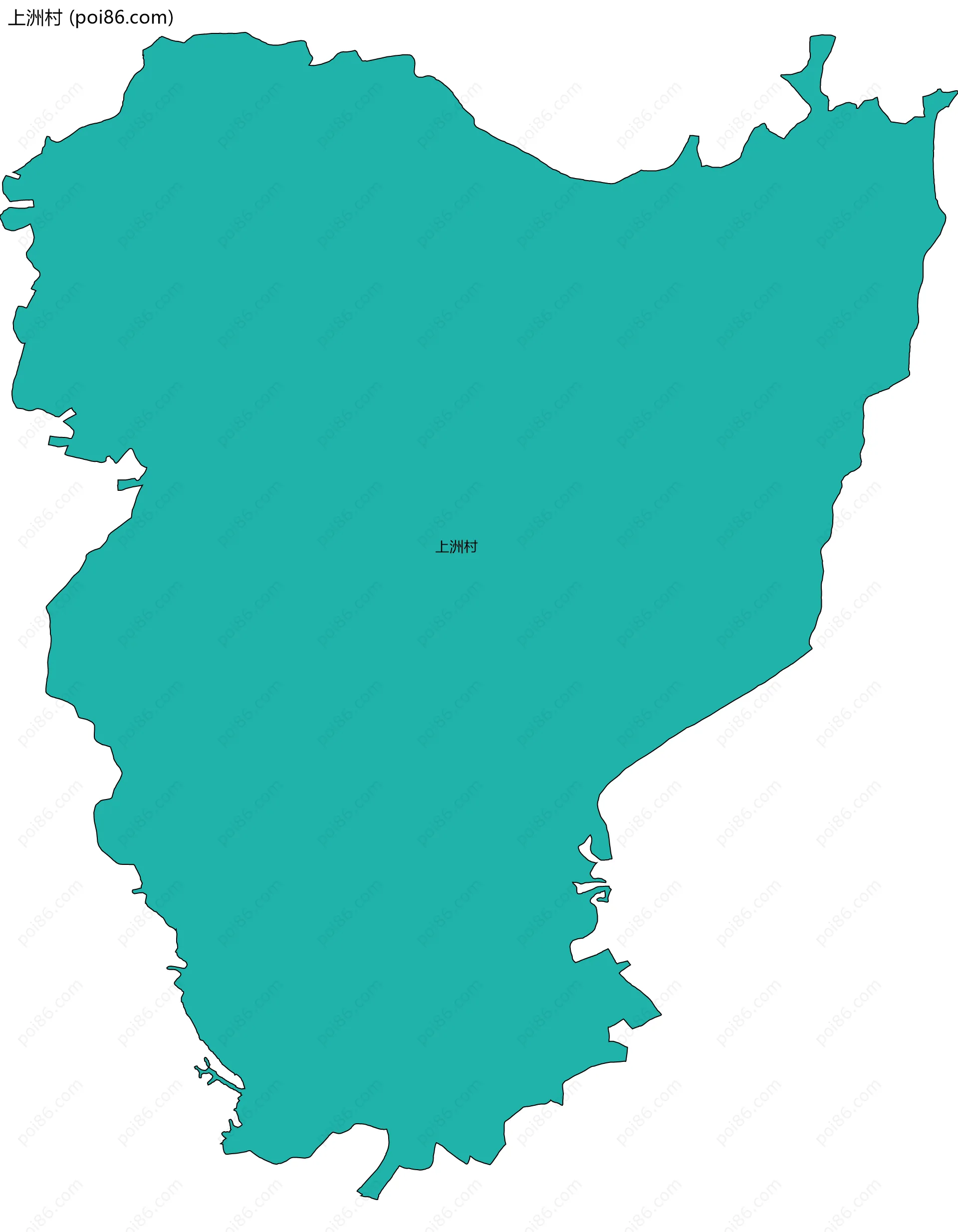 上洲村边界地图