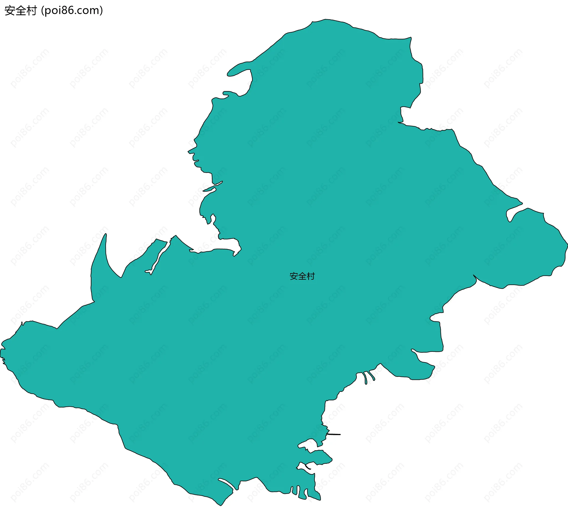 安全村边界地图