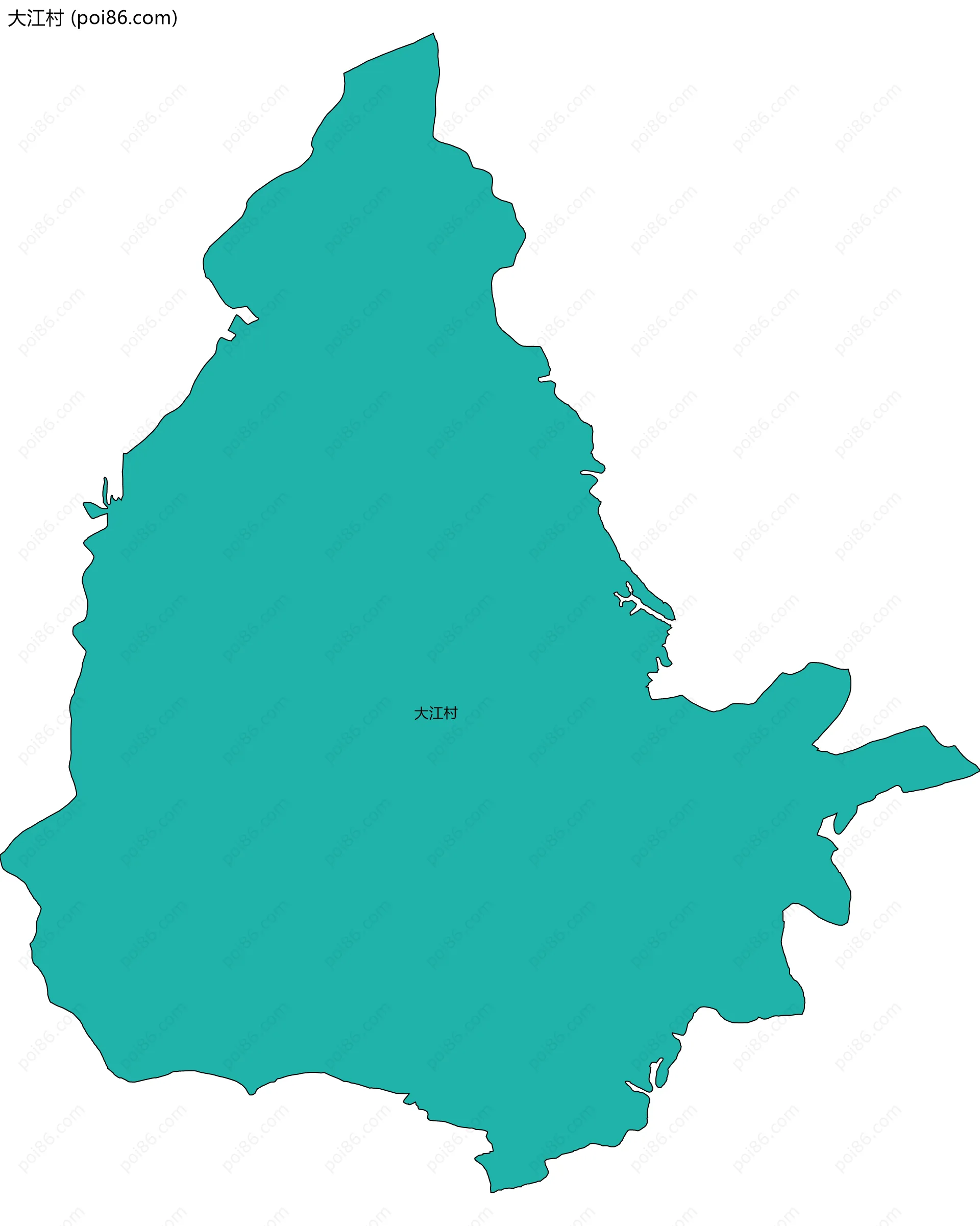 大江村边界地图