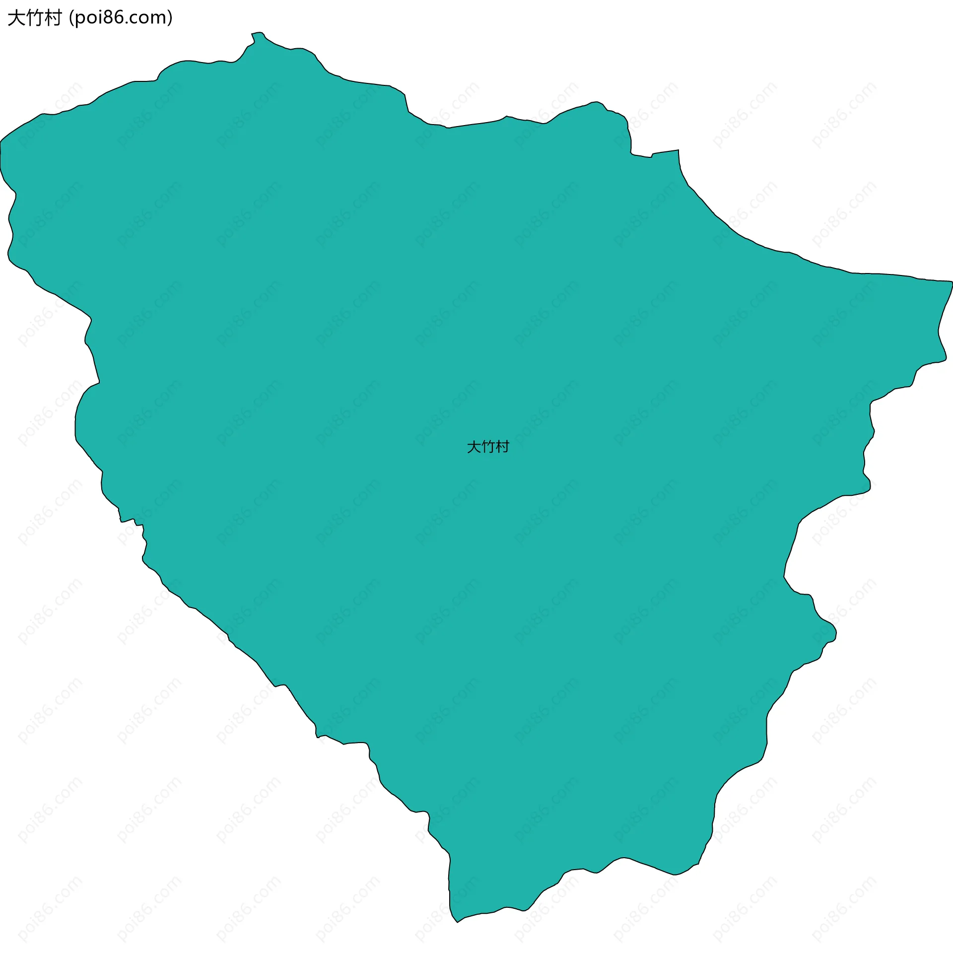 大竹村边界地图