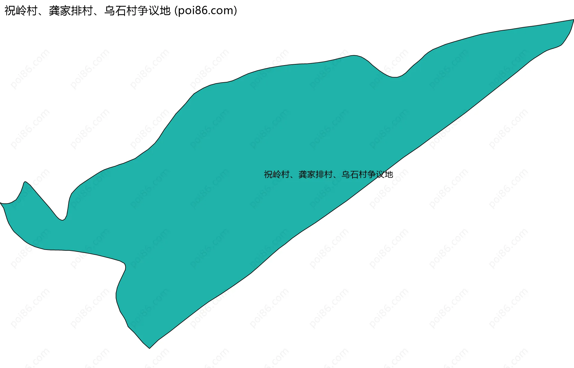 祝岭村、龚家排村、乌石村争议地边界地图