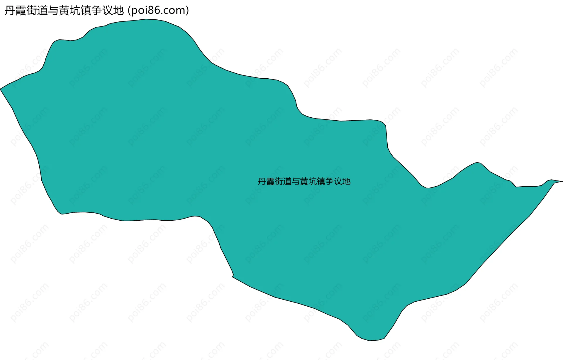 丹霞街道与黄坑镇争议地边界地图