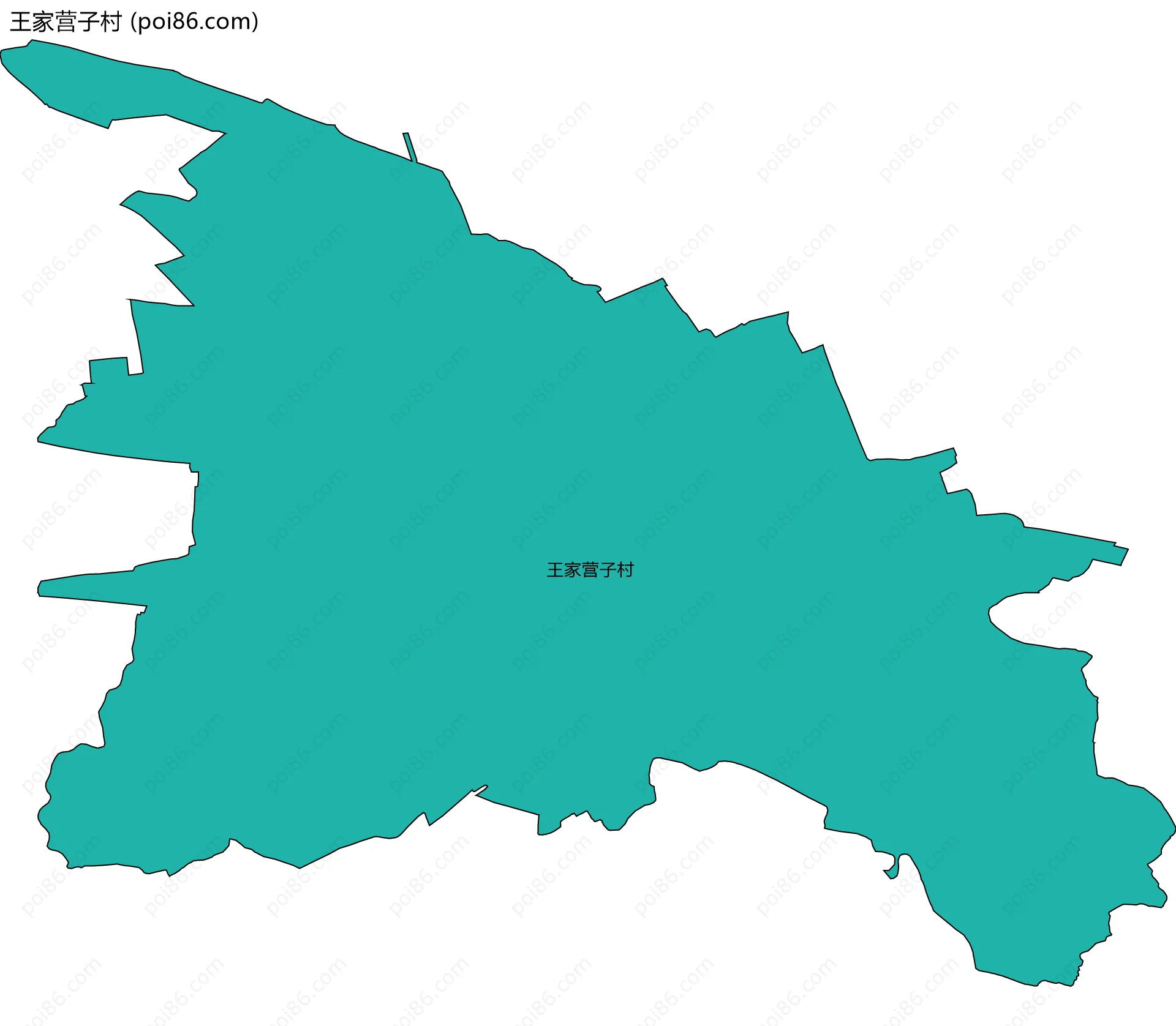 王家营子村边界地图