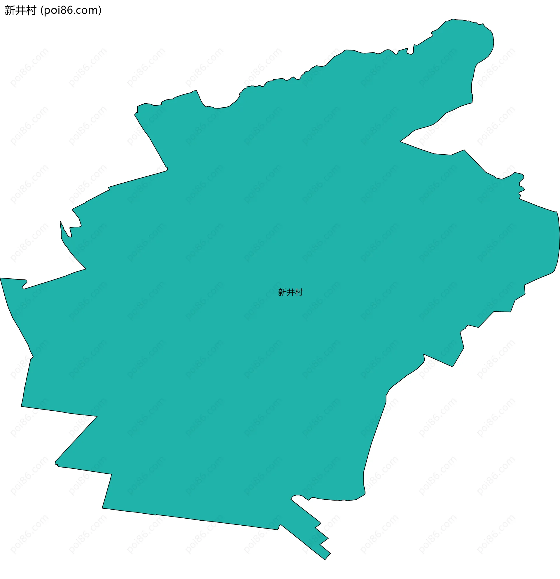 新井村边界地图