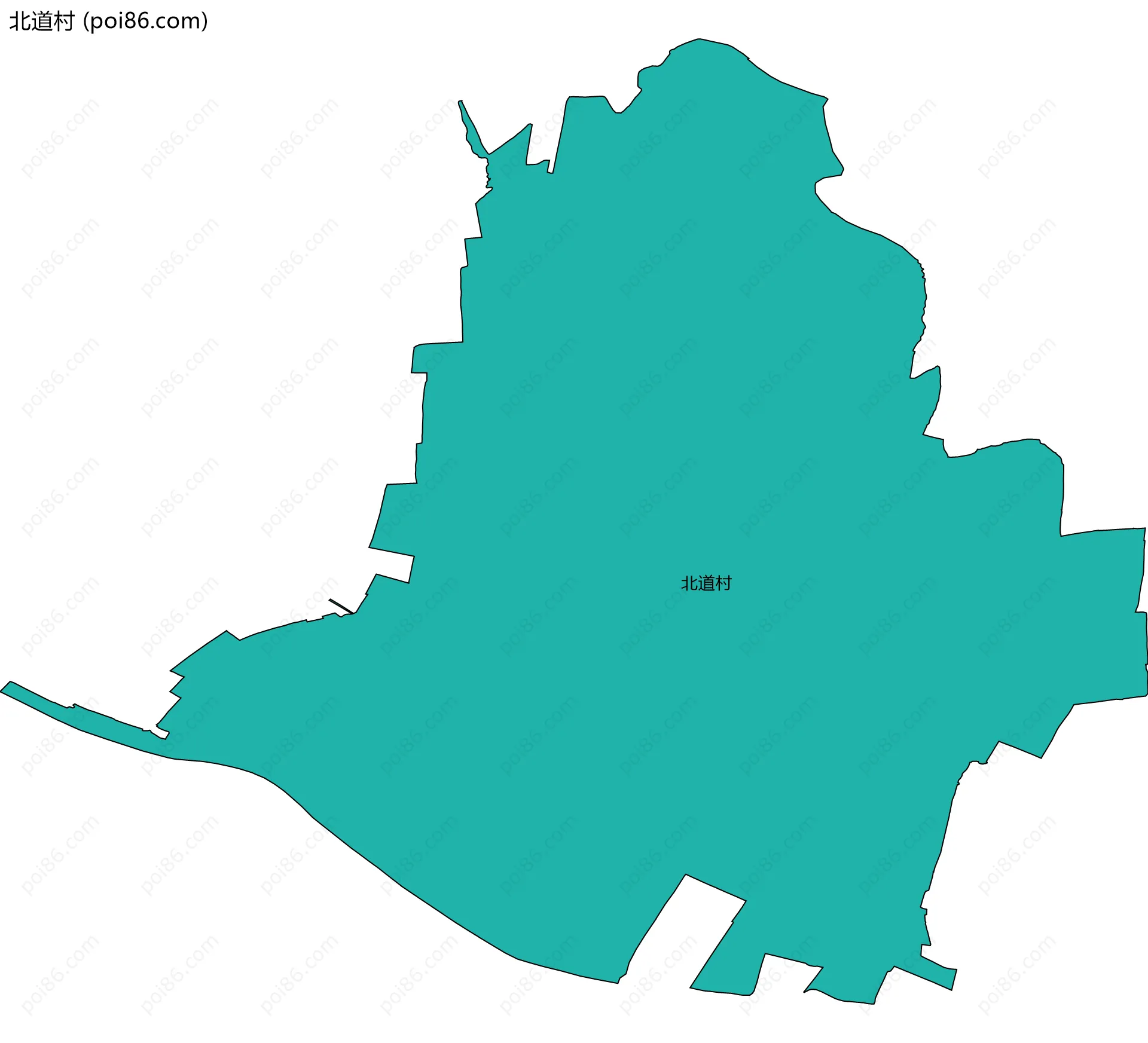 北道村边界地图