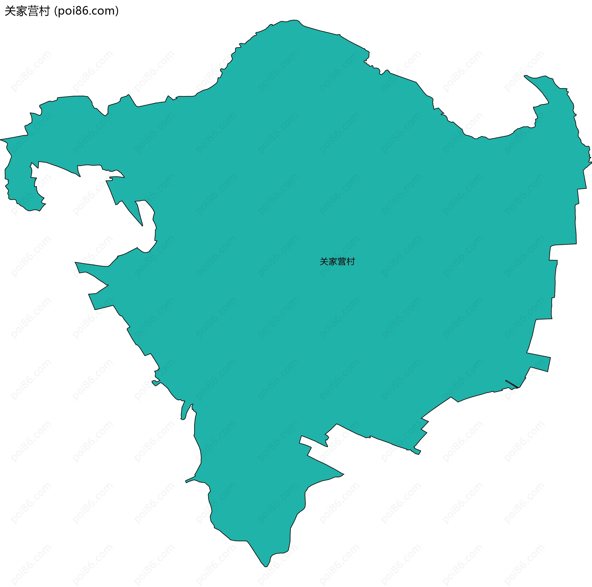 关家营村边界地图