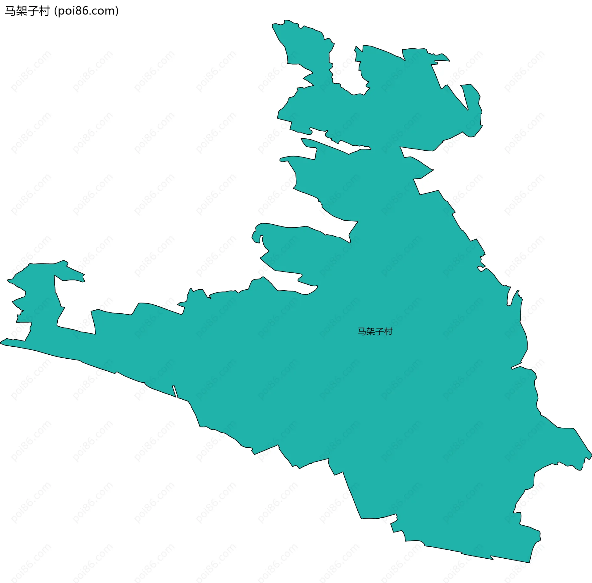 马架子村边界地图