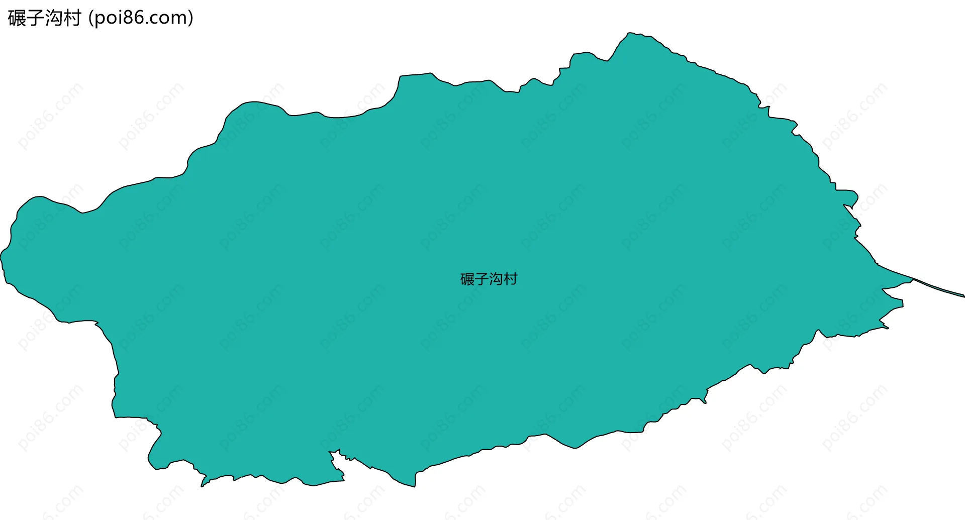 碾子沟村边界地图