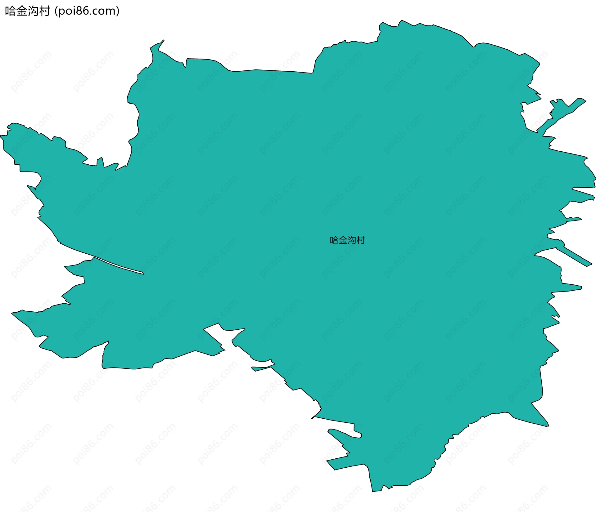 哈金沟村边界地图