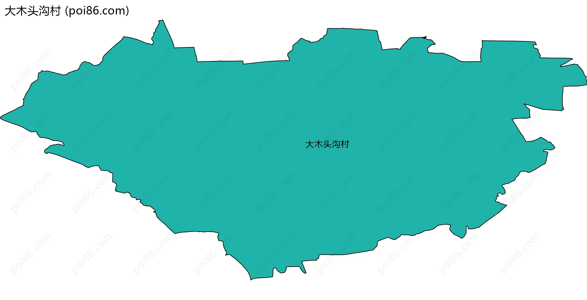 大木头沟村边界地图