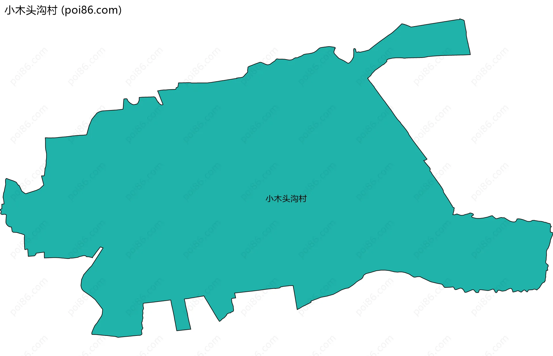 小木头沟村边界地图