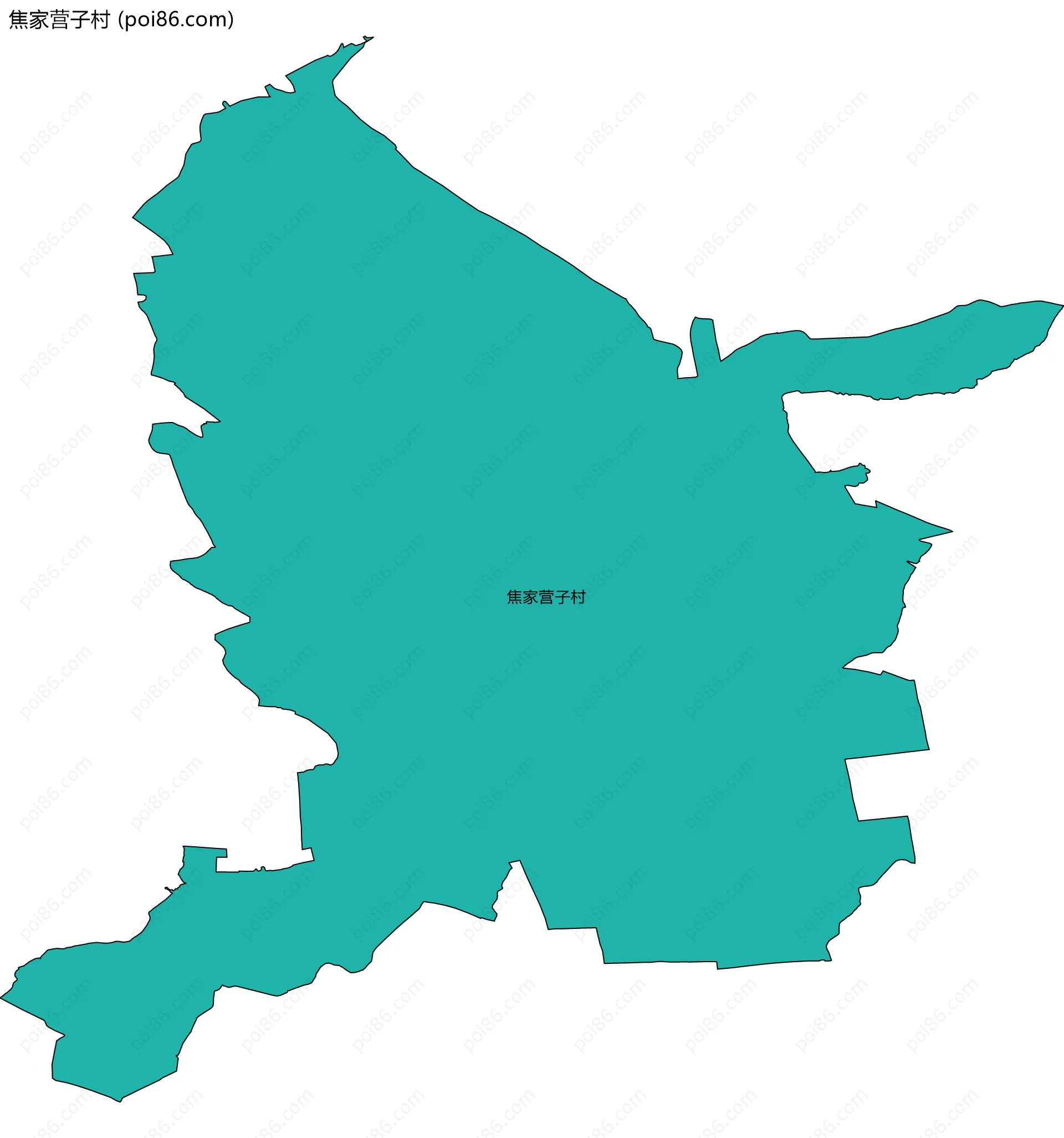 焦家营子村边界地图