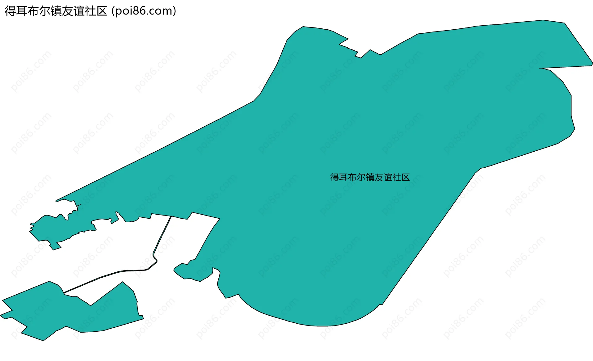 得耳布尔镇友谊社区边界地图