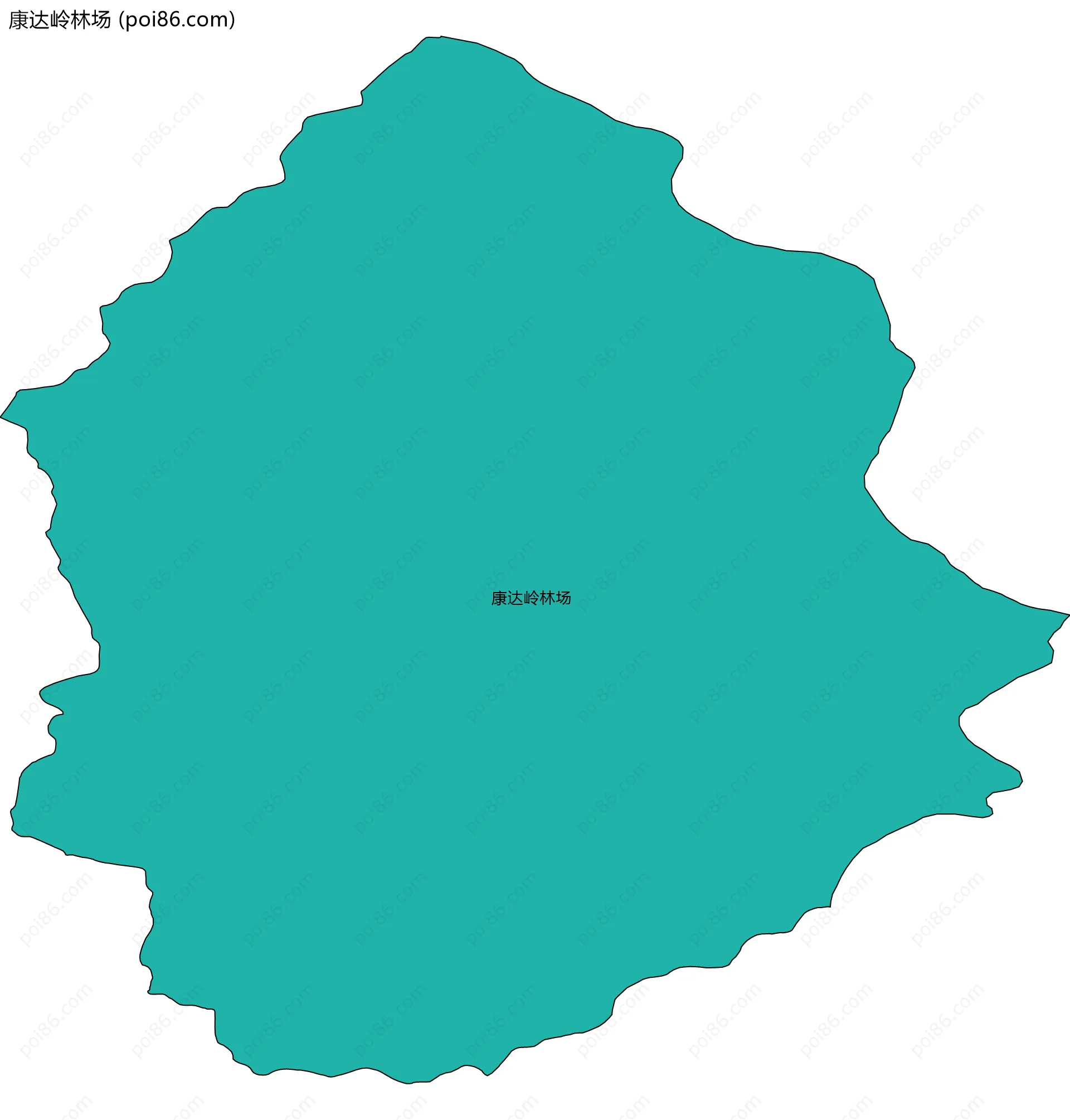 康达岭林场边界地图