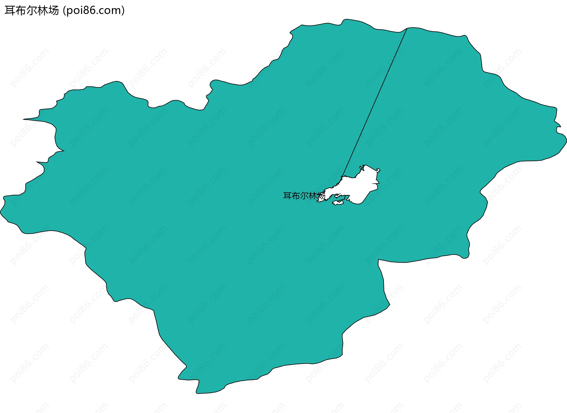 耳布尔林场边界地图