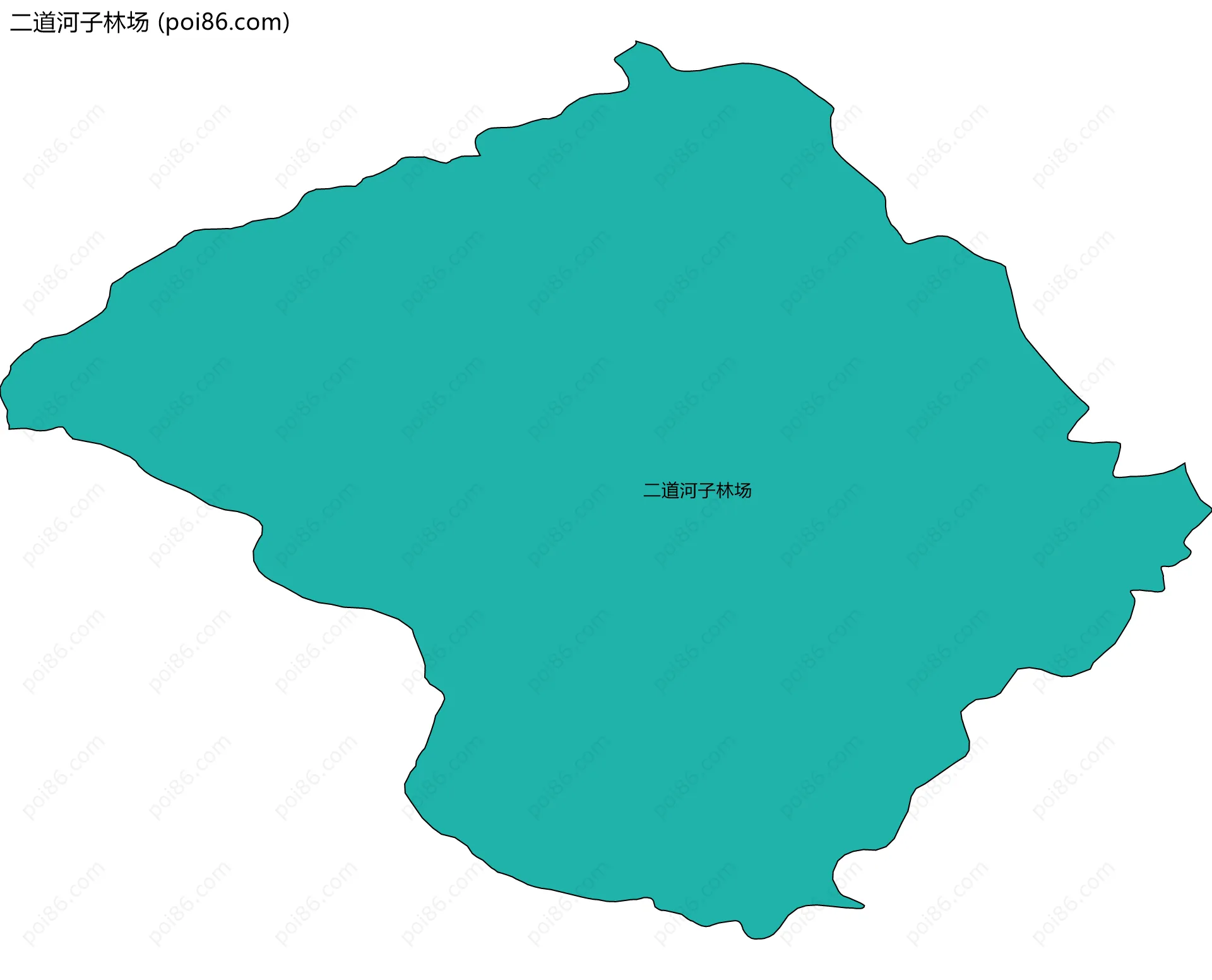 二道河子林场边界地图
