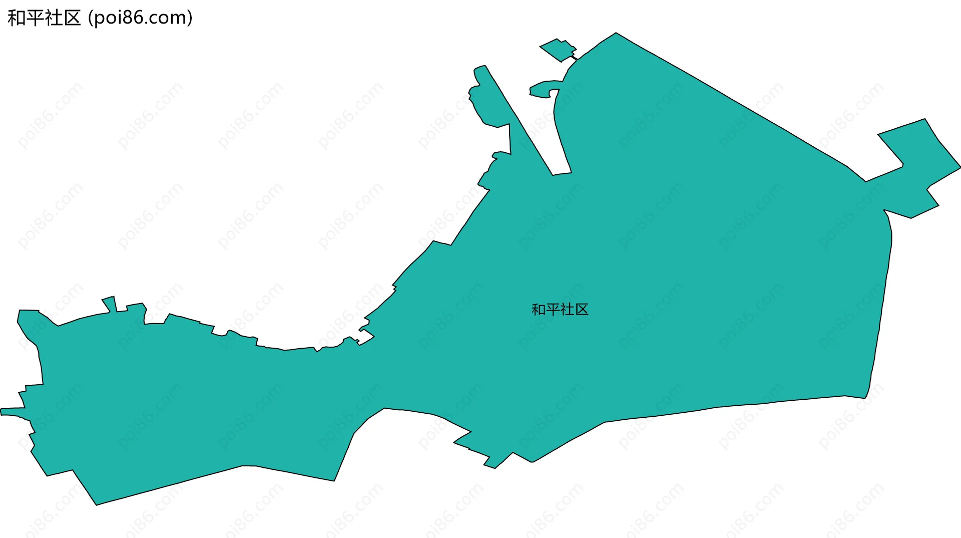 和平社区边界地图