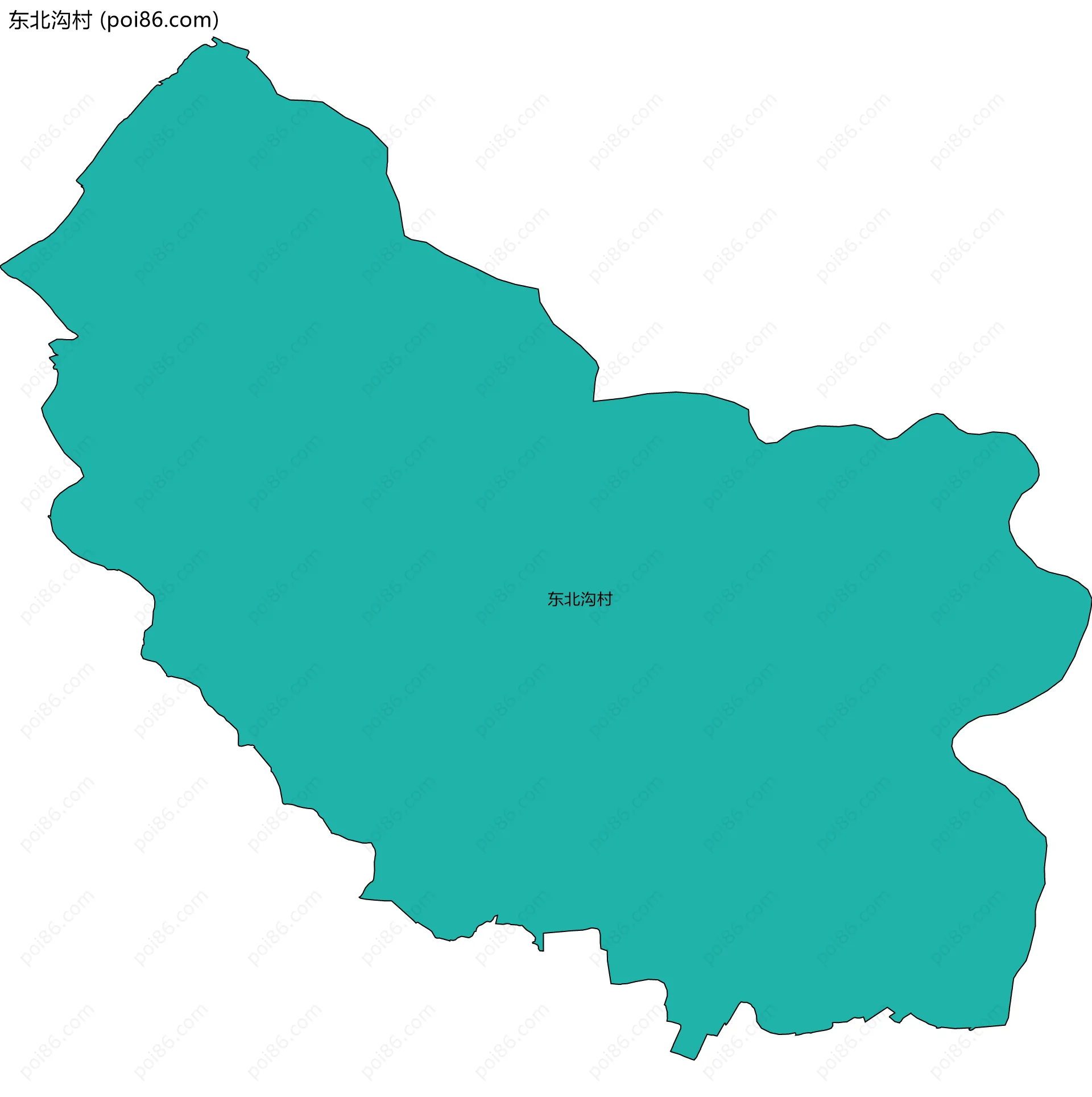 东北沟村边界地图