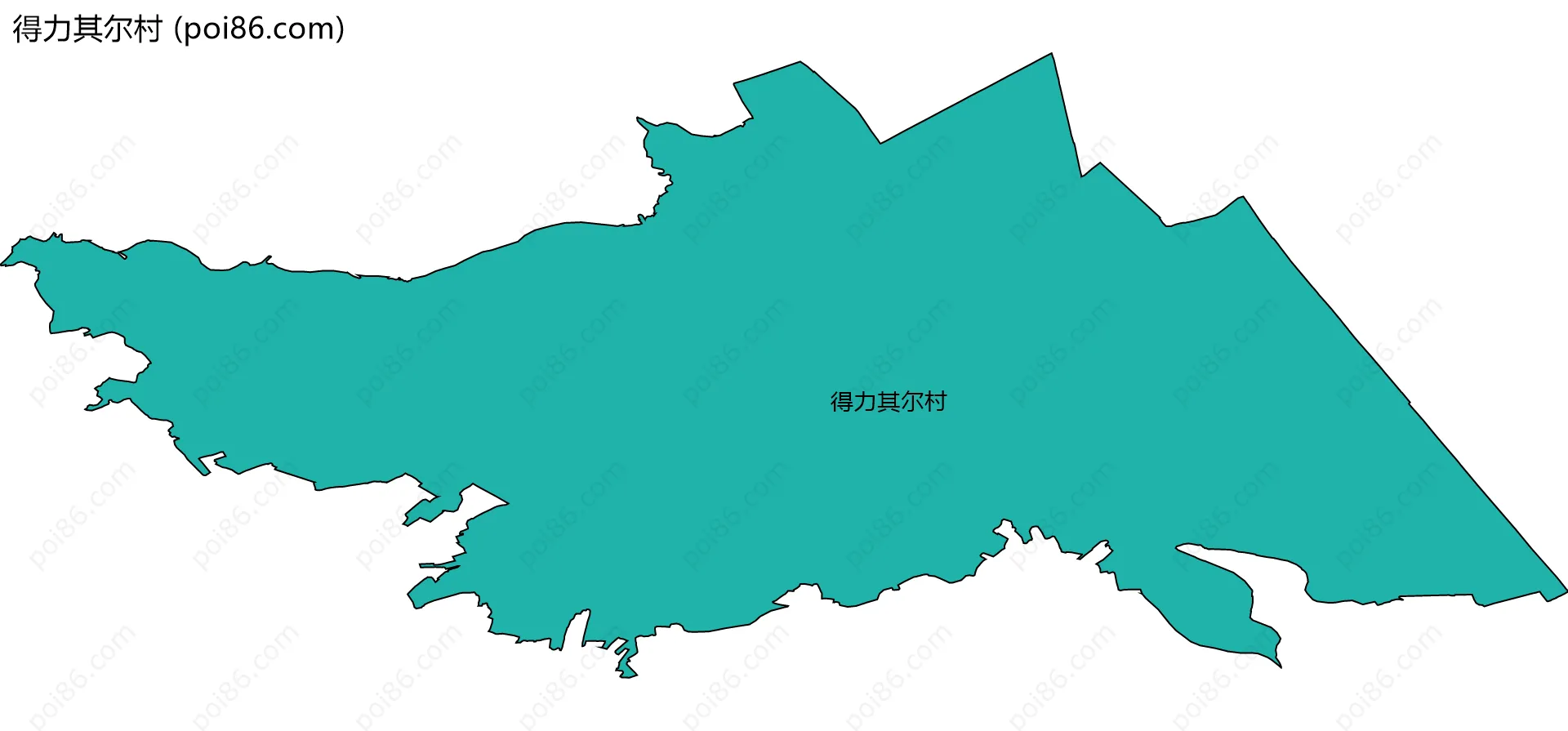 得力其尔村边界地图