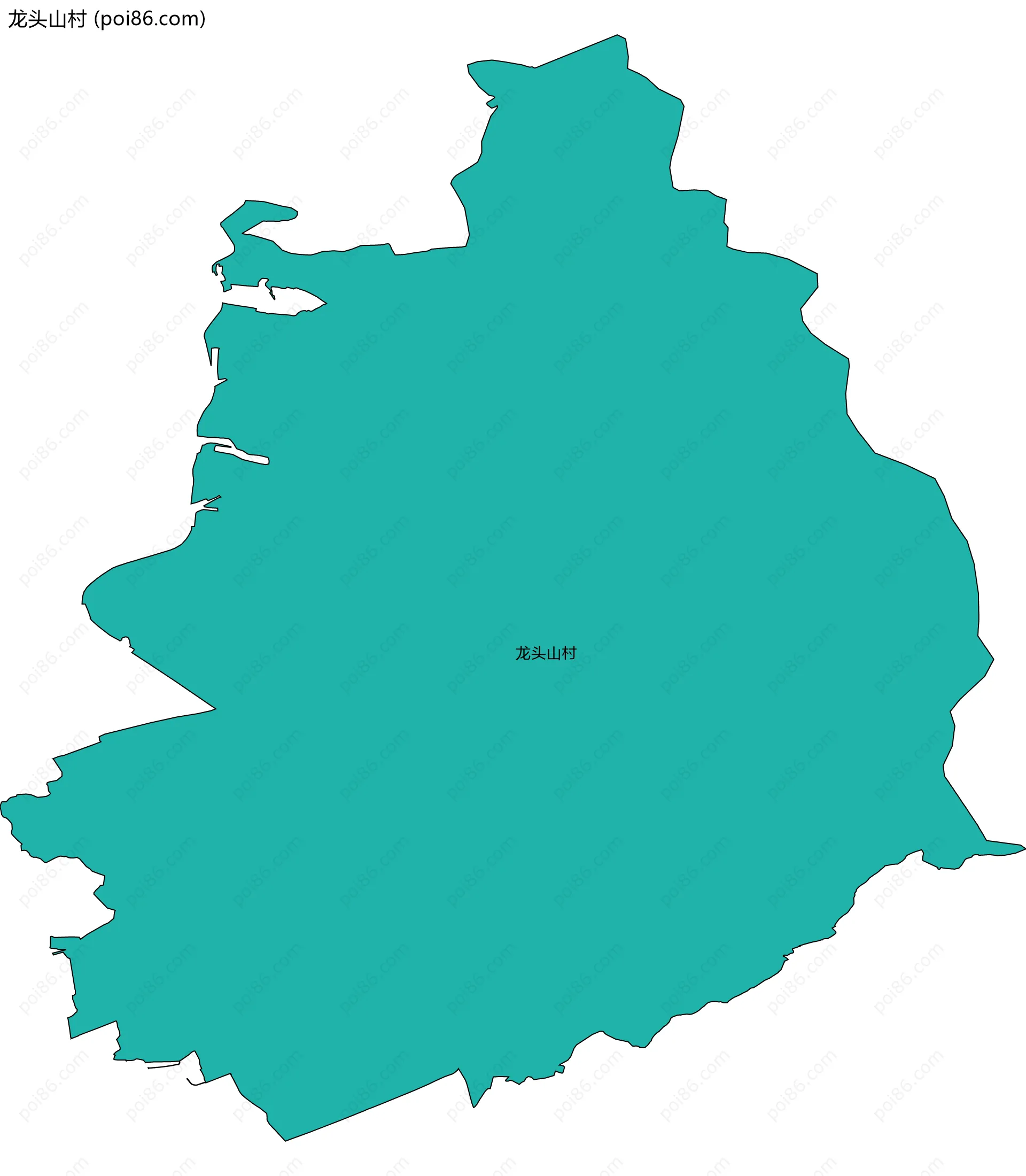 龙头山村边界地图