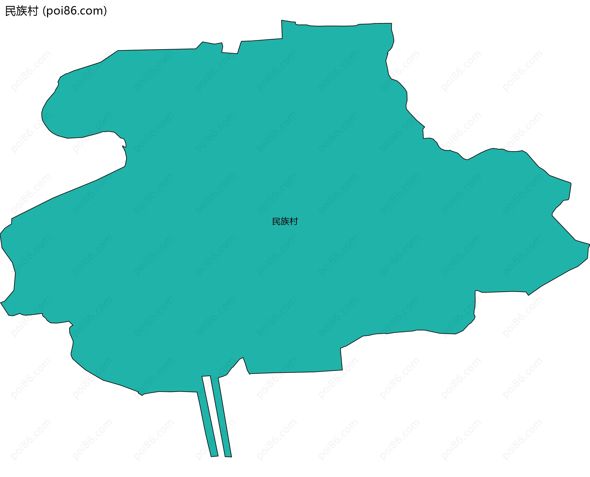 民族村边界地图