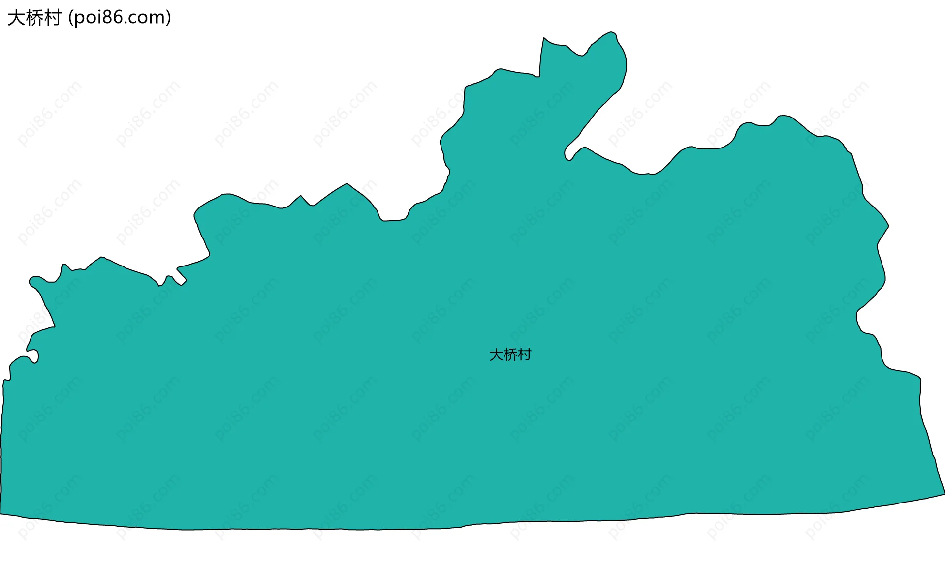 大桥村边界地图