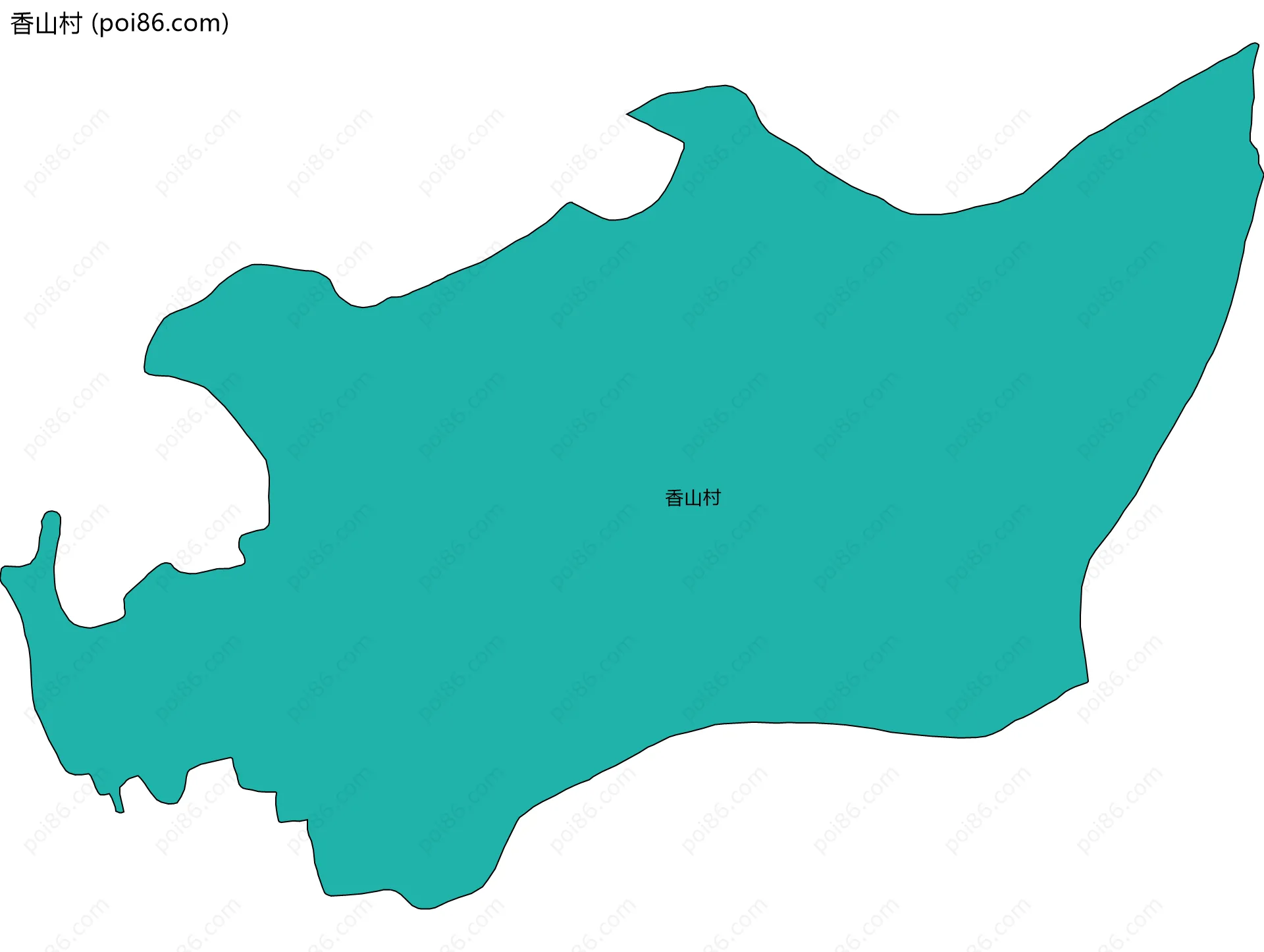香山村边界地图
