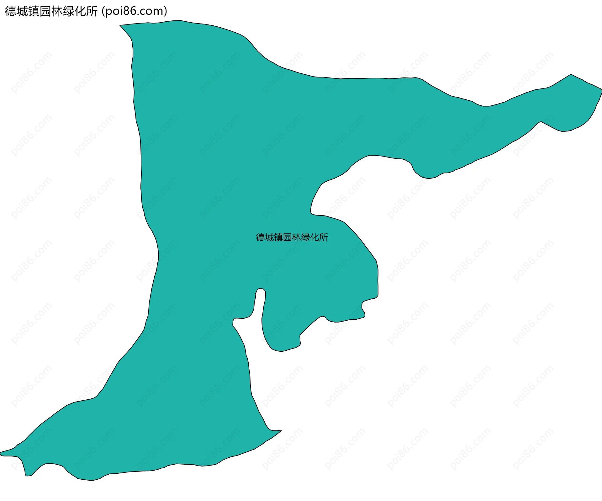 德城镇园林绿化所边界地图