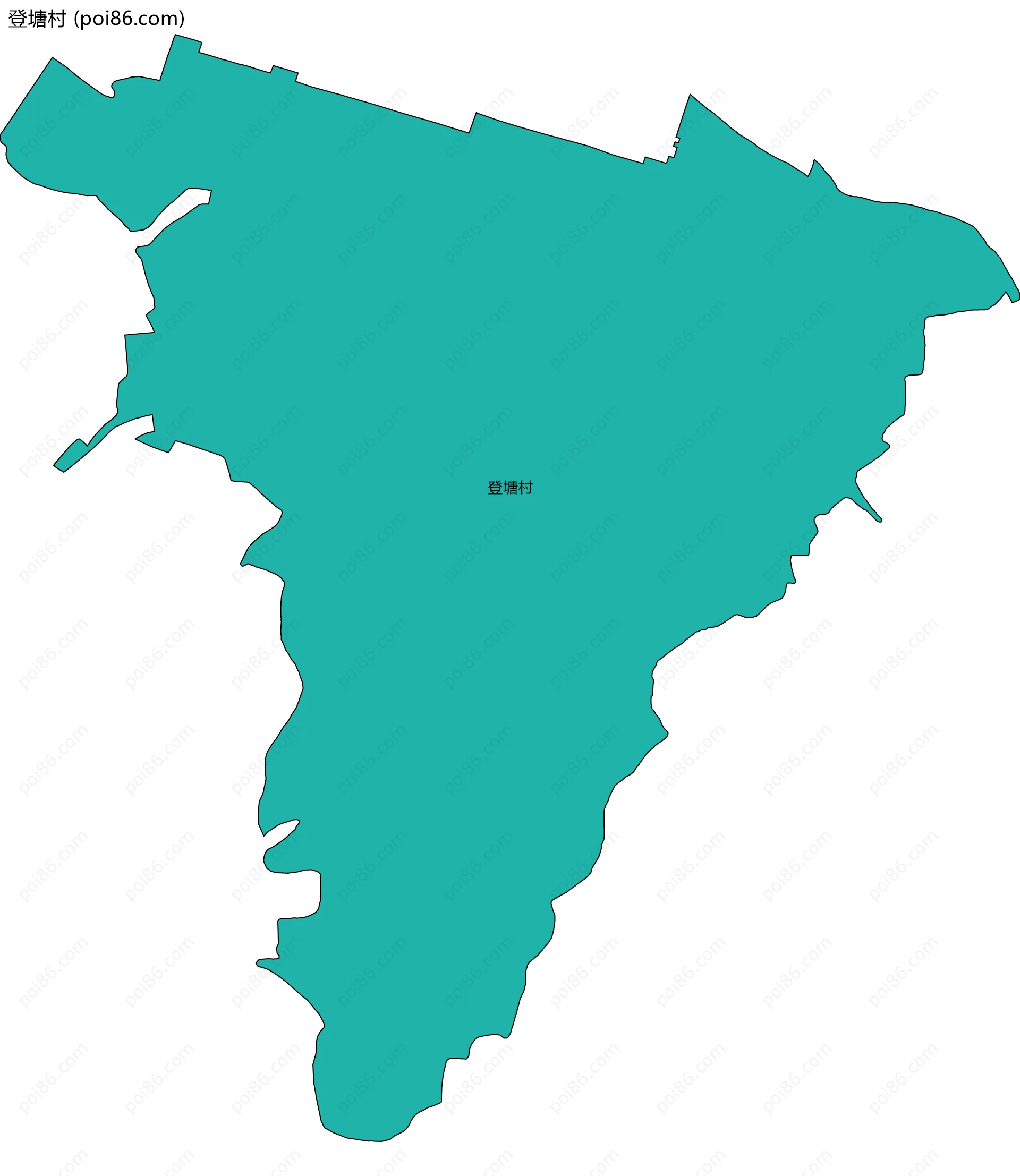 登塘村边界地图