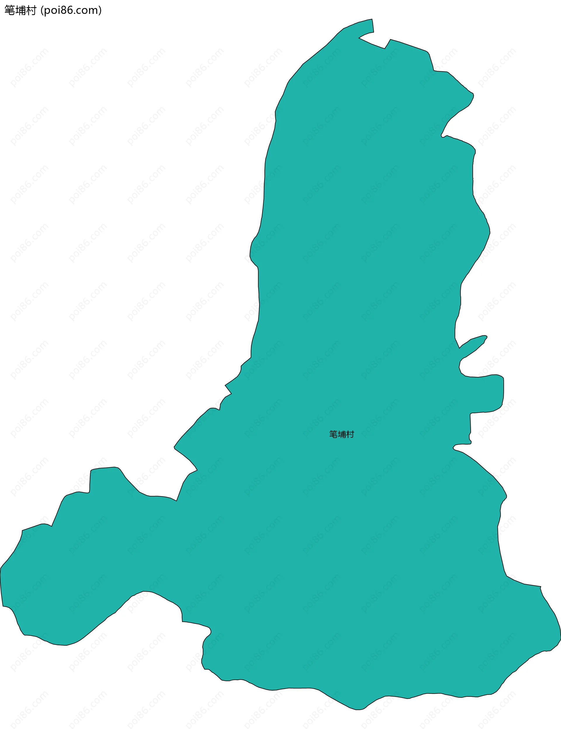 笔埔村边界地图