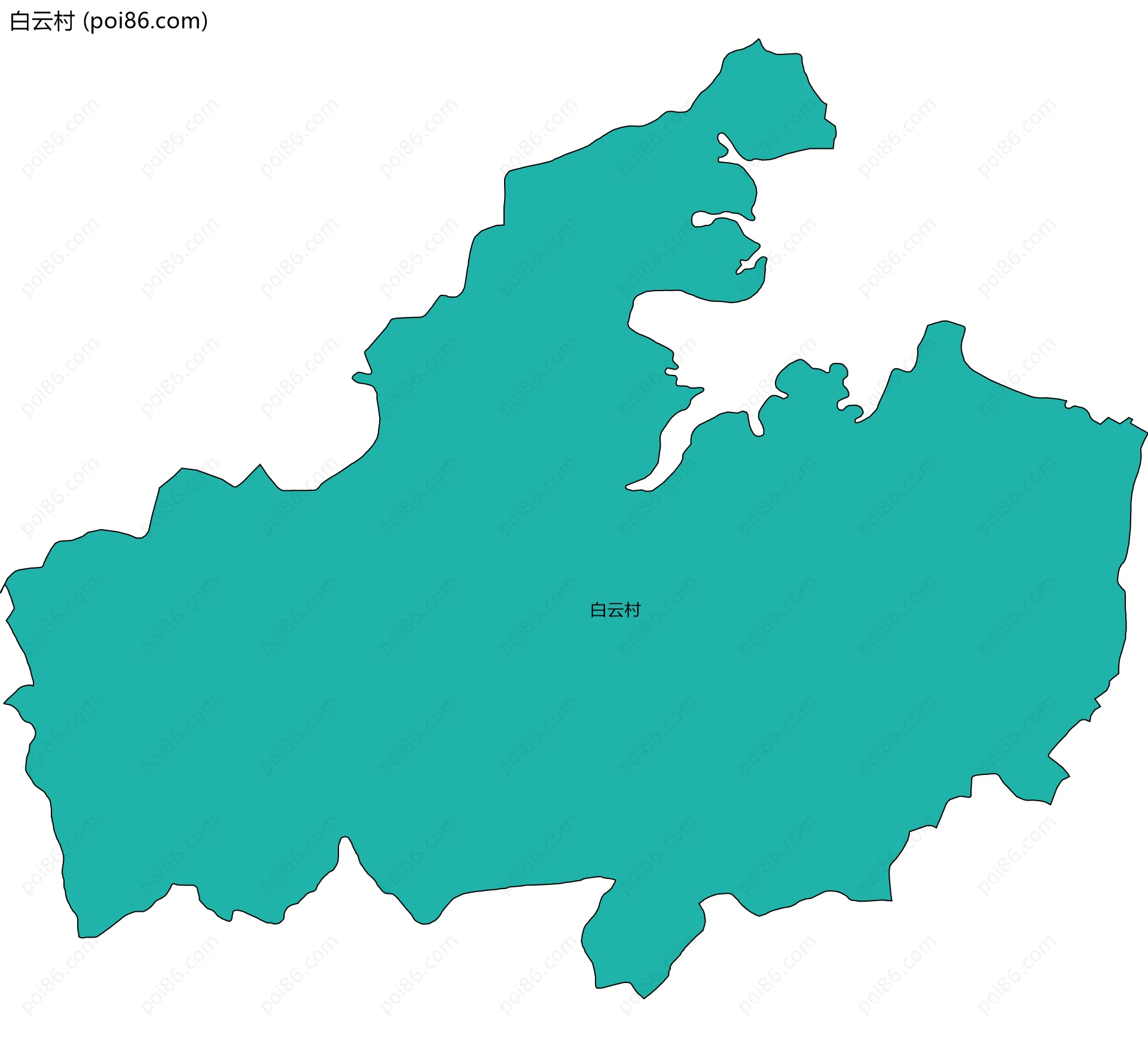 白云村边界地图
