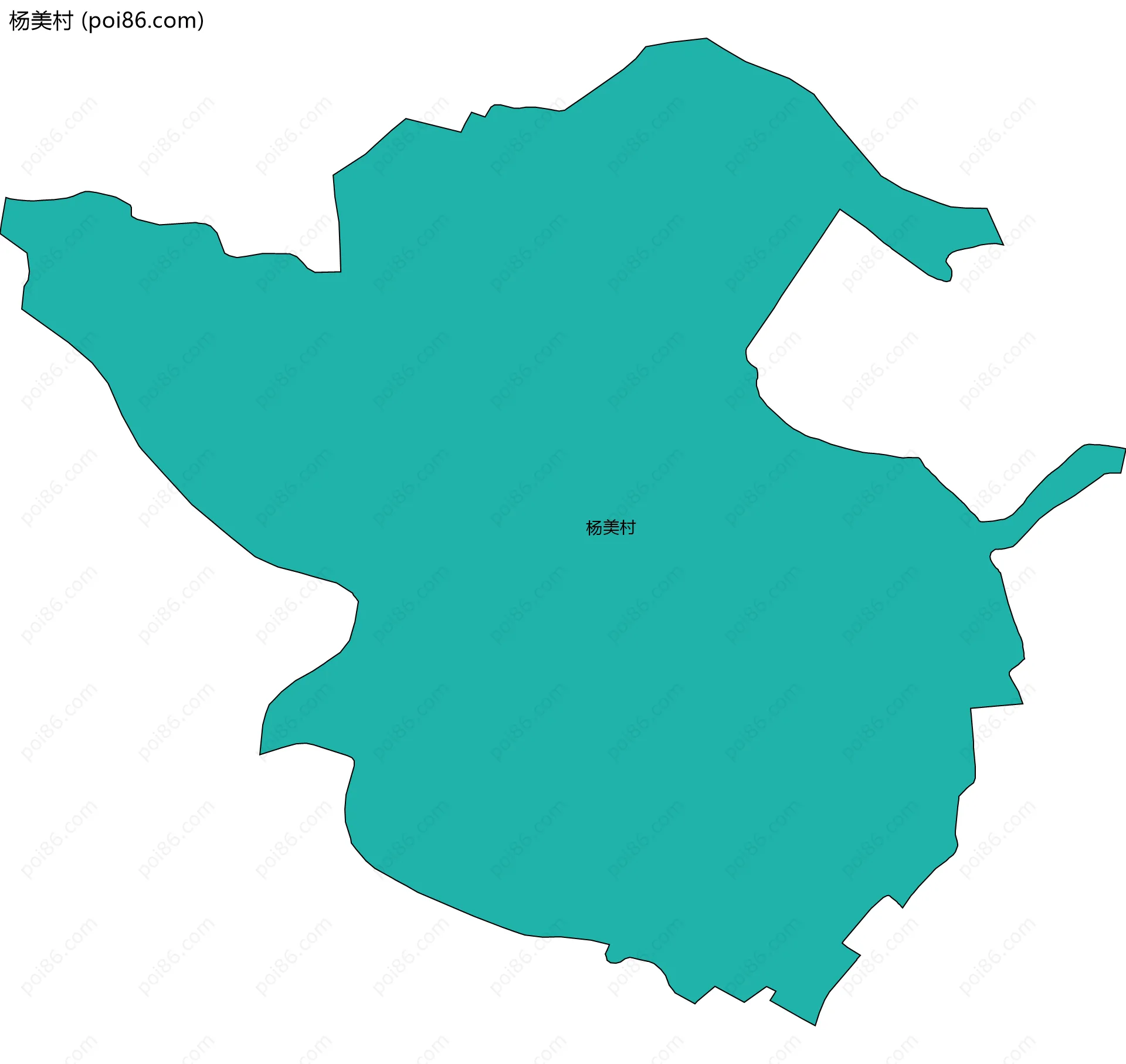 杨美村边界地图