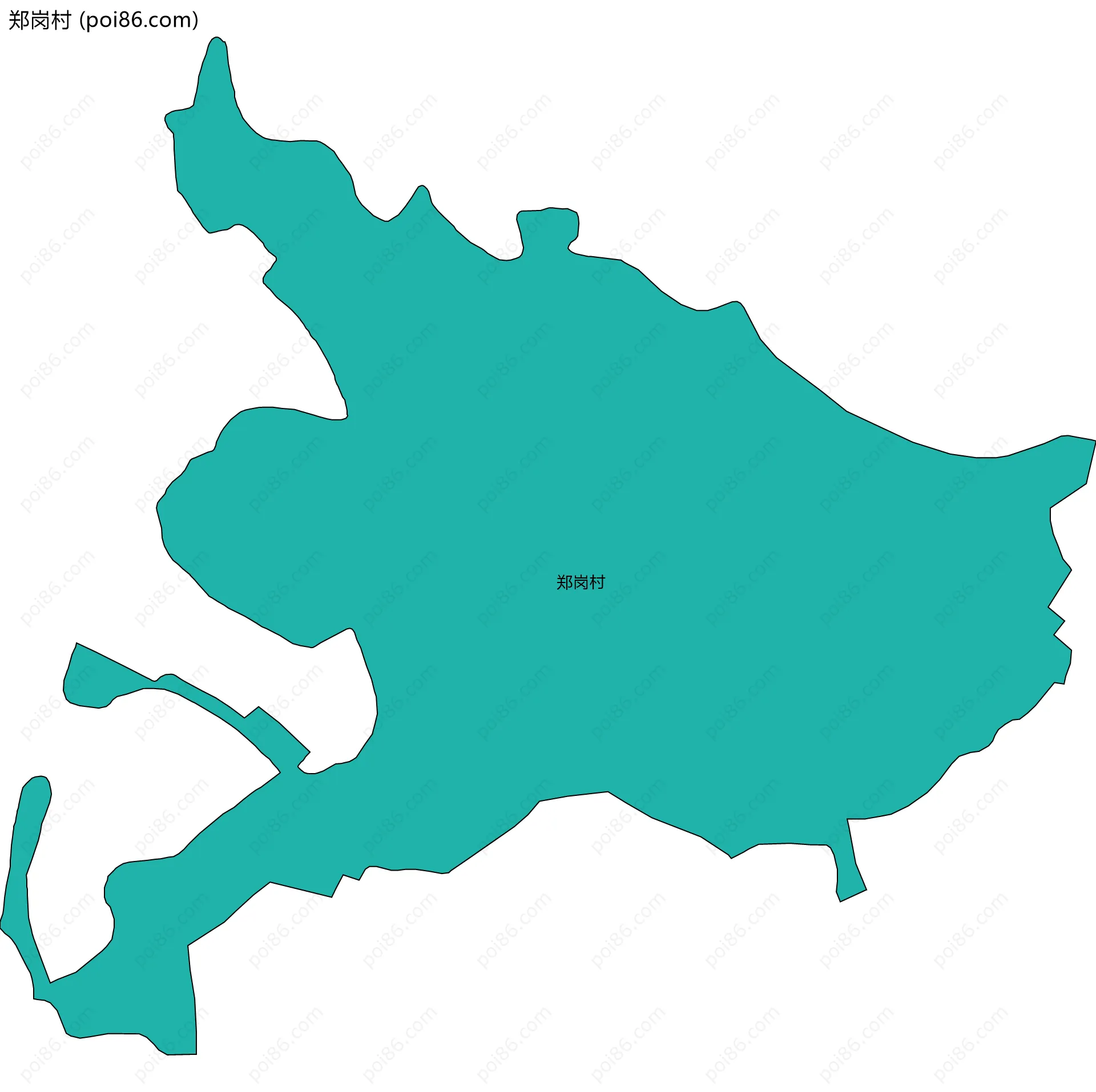 郑岗村边界地图