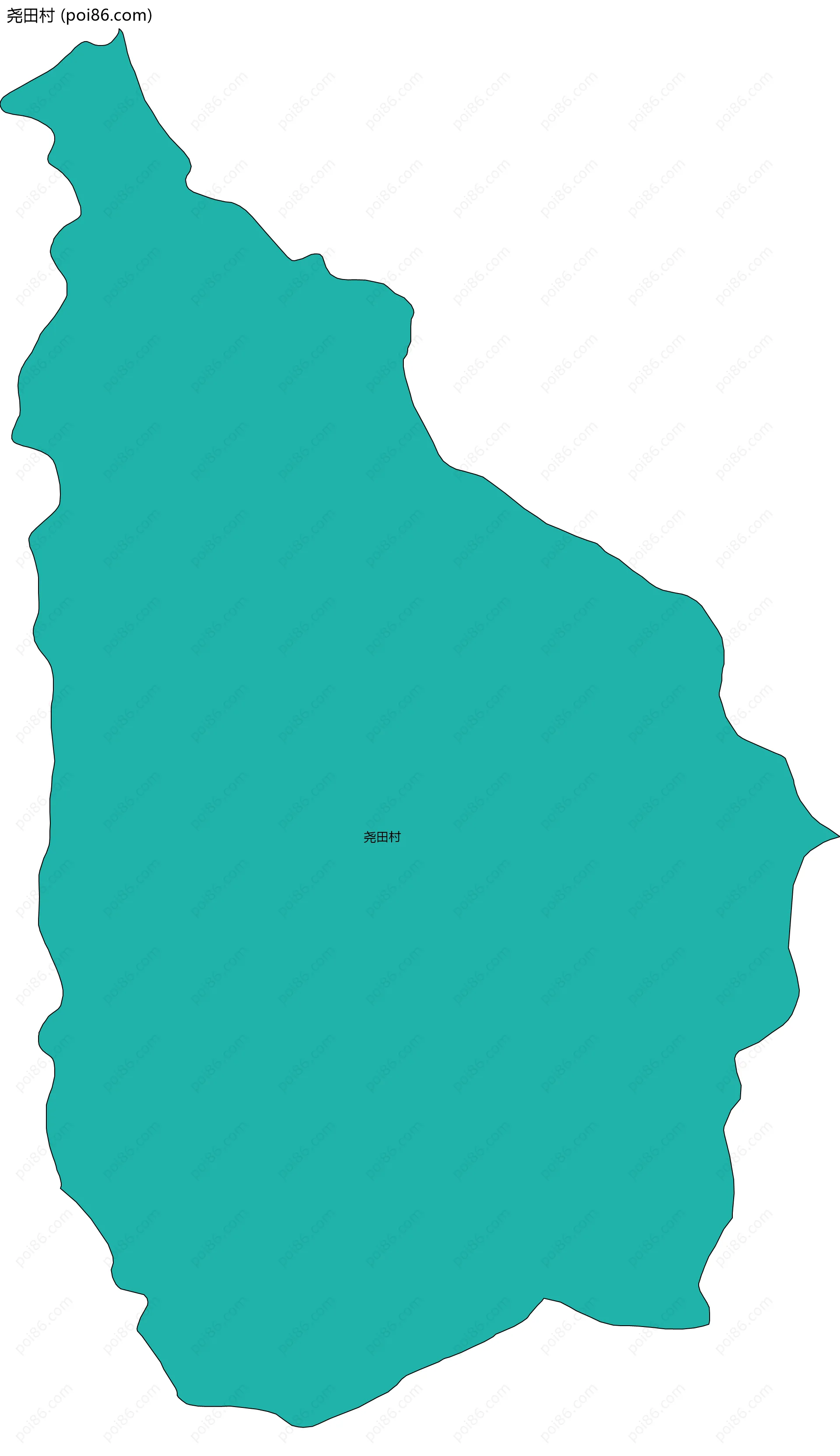 尧田村边界地图