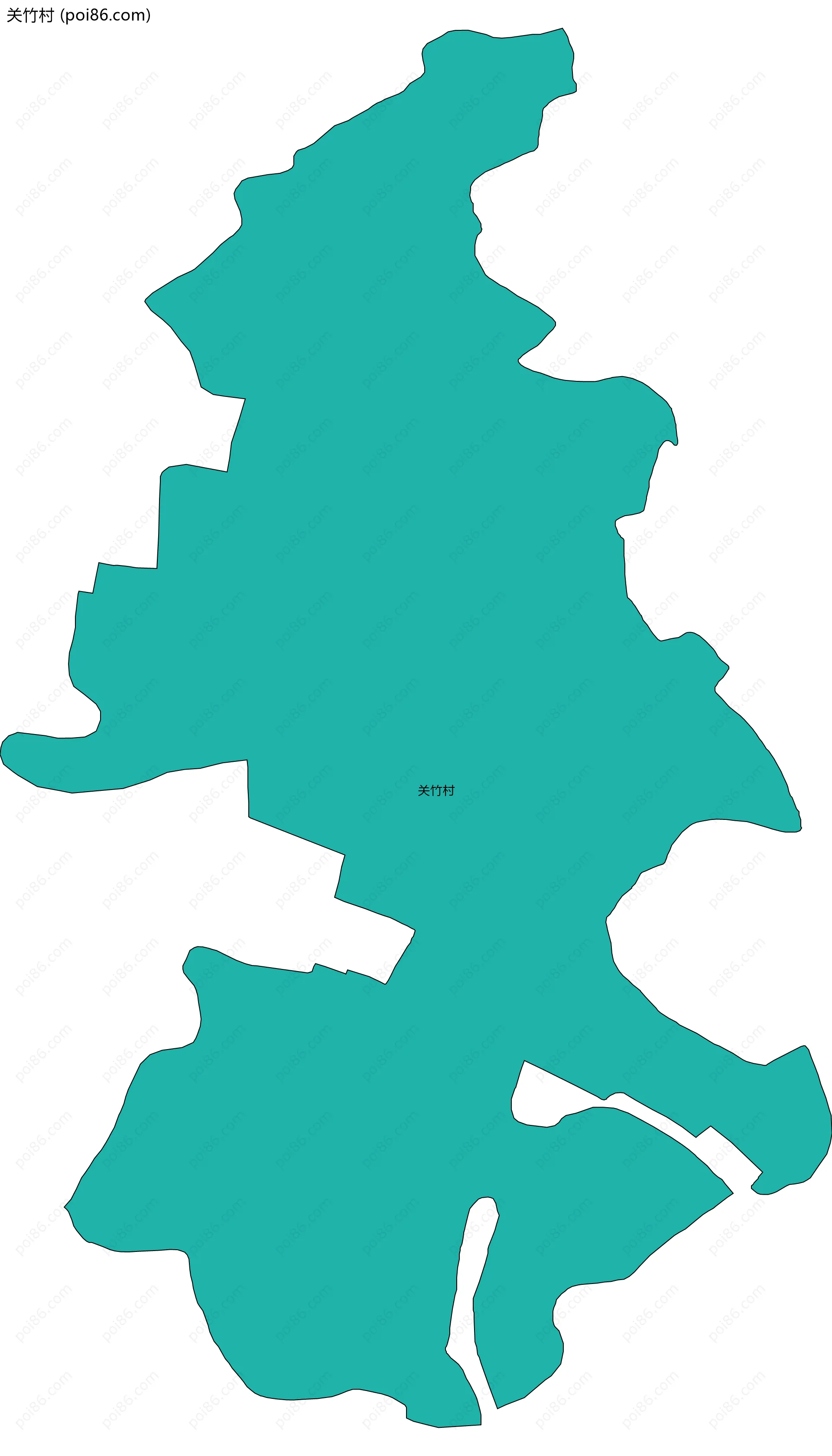关竹村边界地图