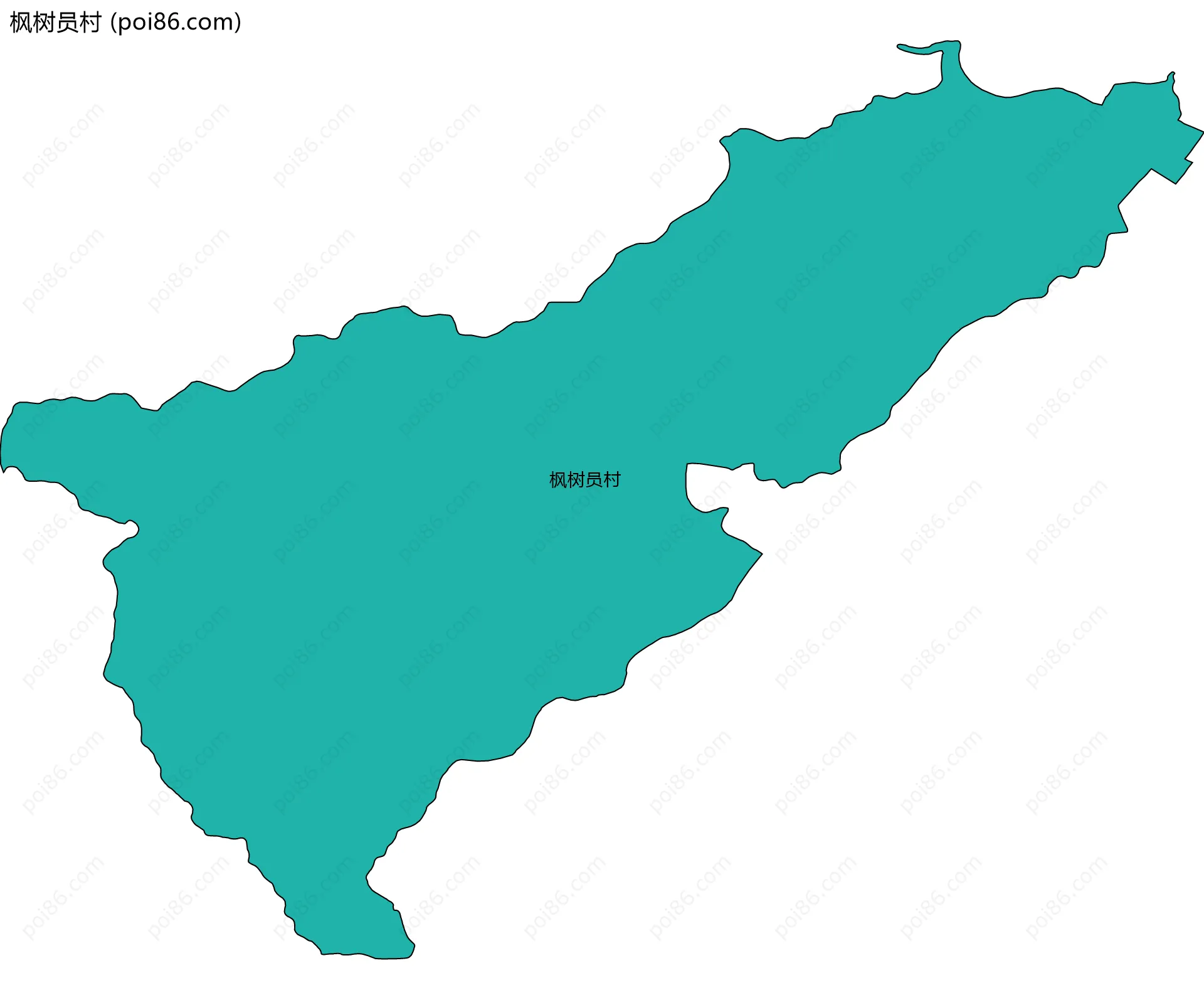 枫树员村边界地图