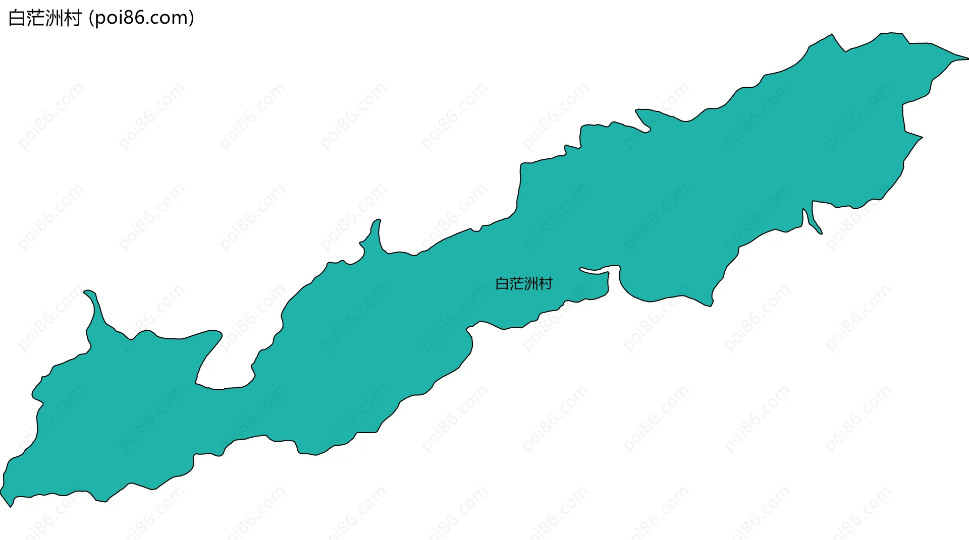 白茫洲村边界地图