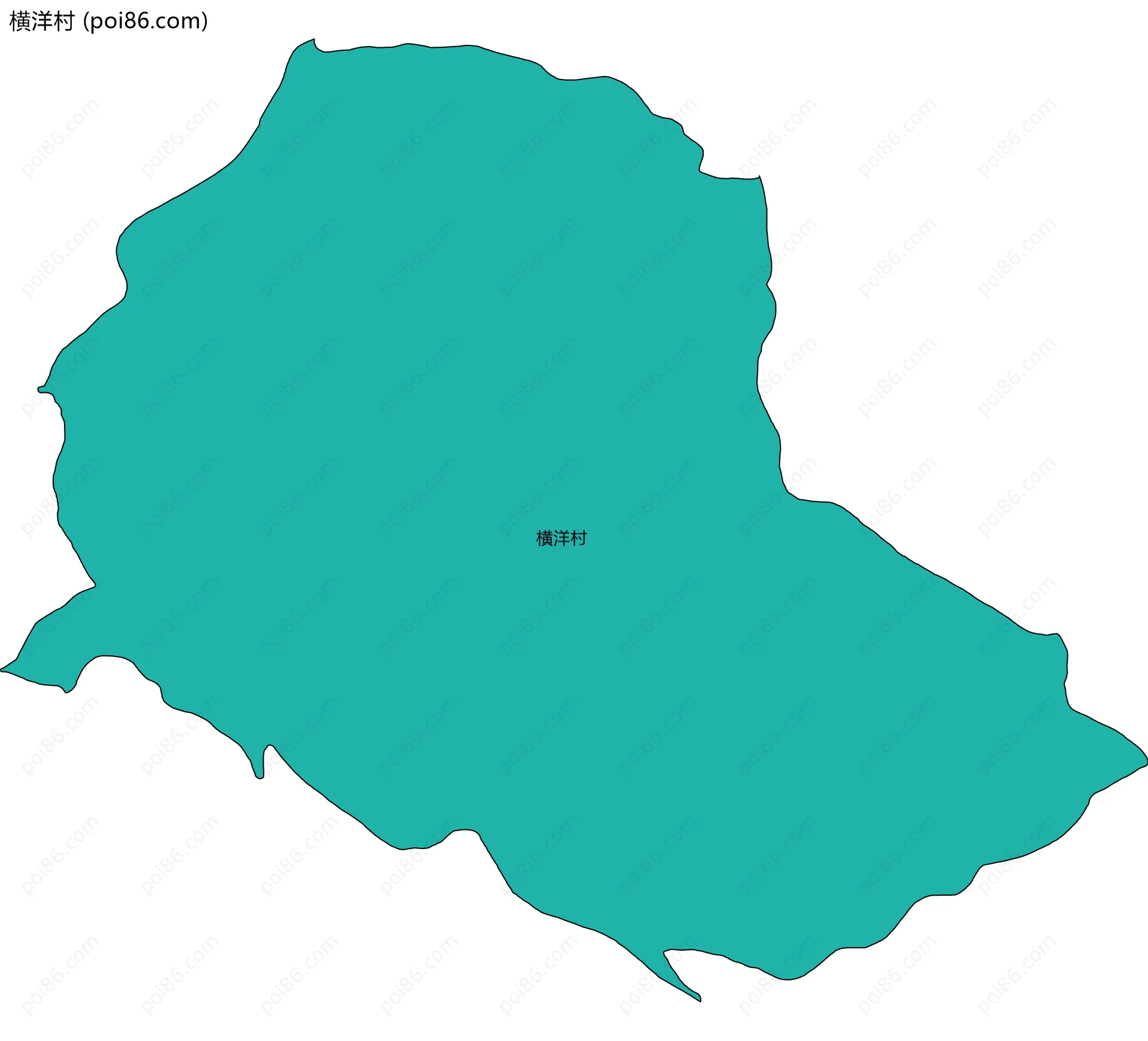 横洋村边界地图