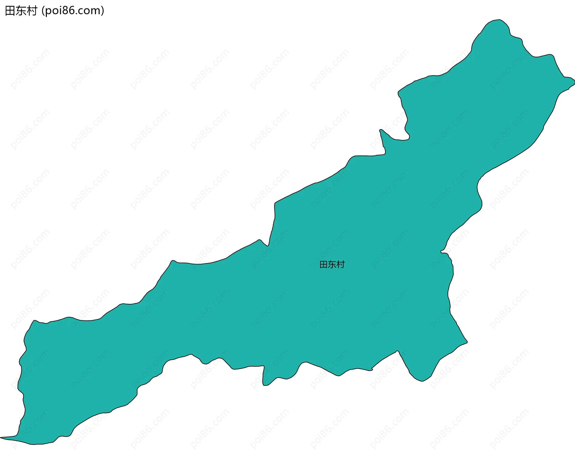 田东村边界地图