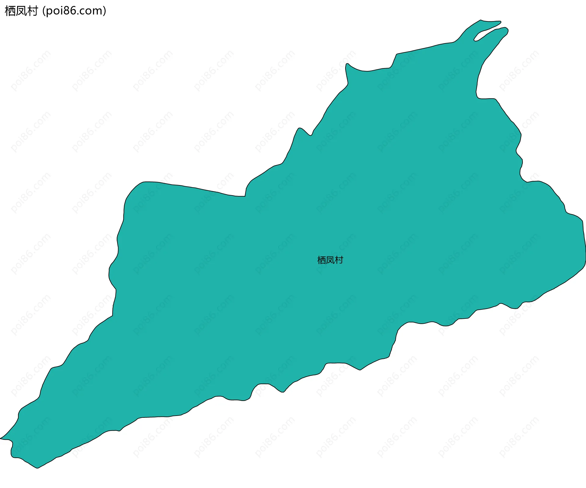 栖凤村边界地图