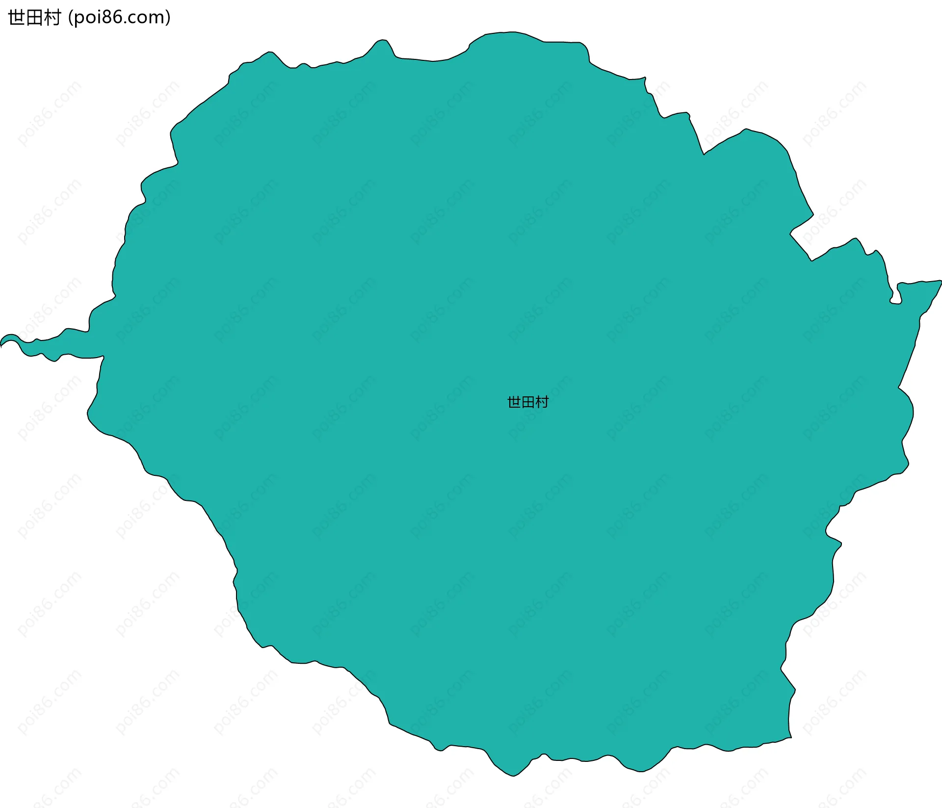 世田村边界地图