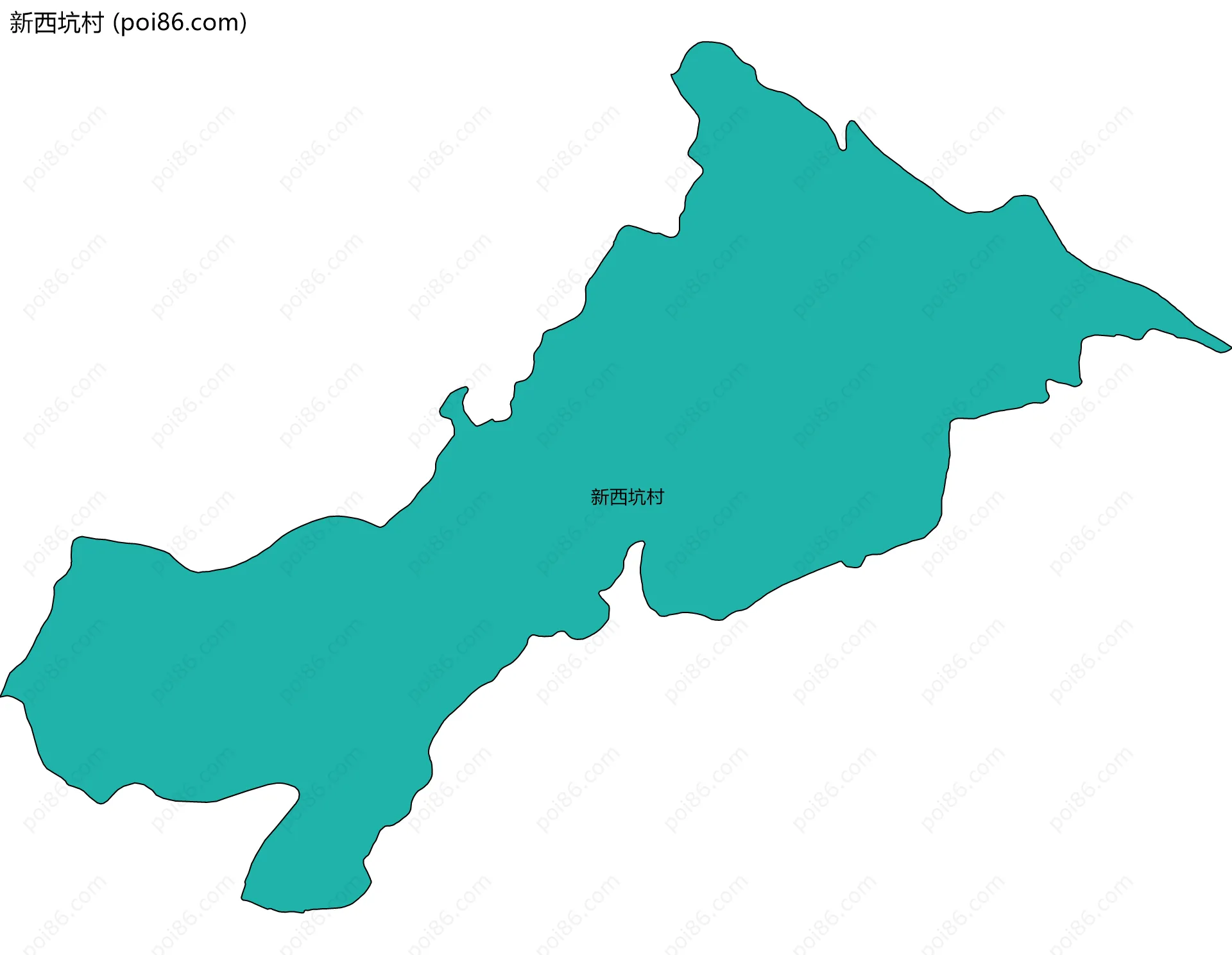 新西坑村边界地图