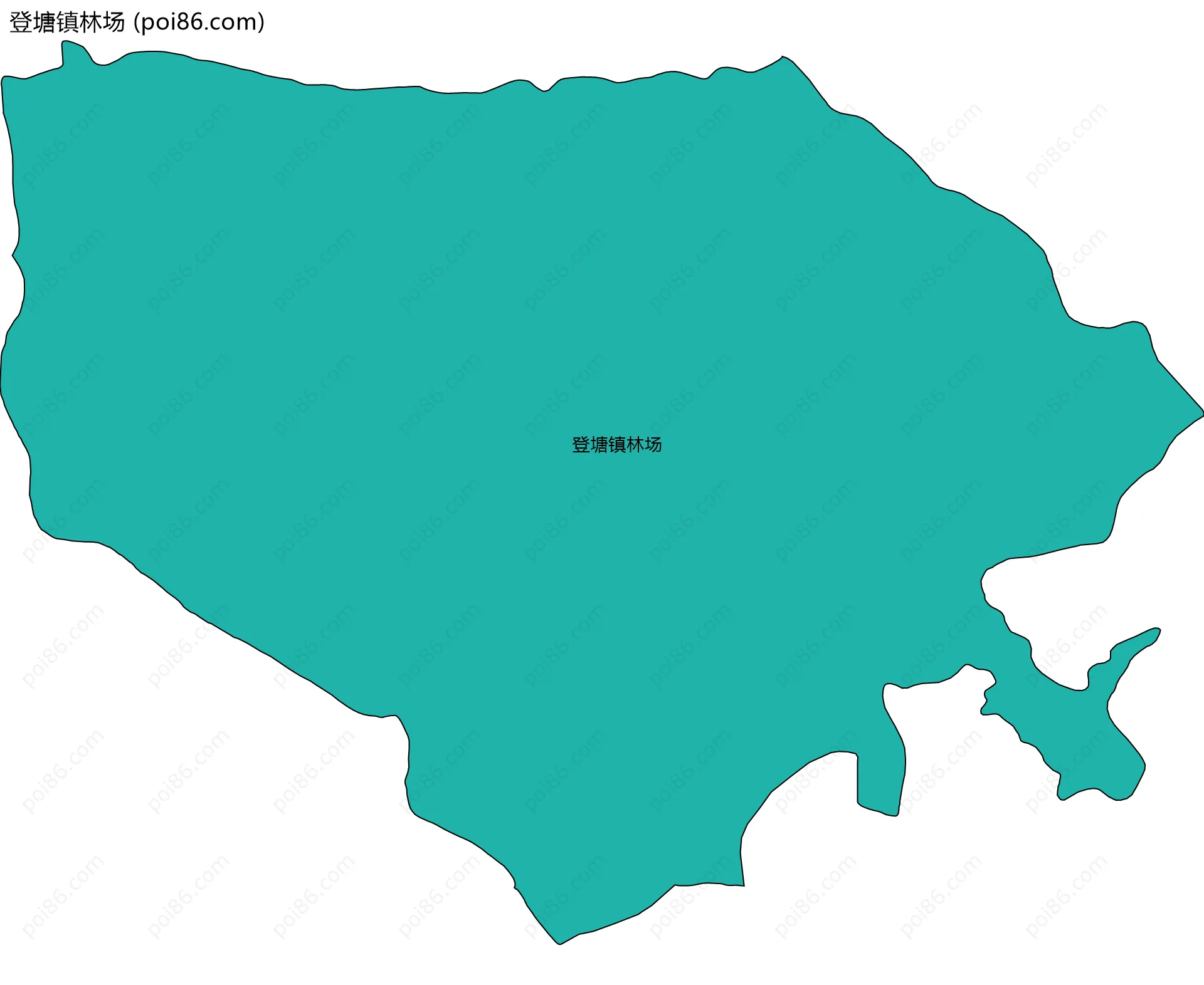 登塘镇林场边界地图