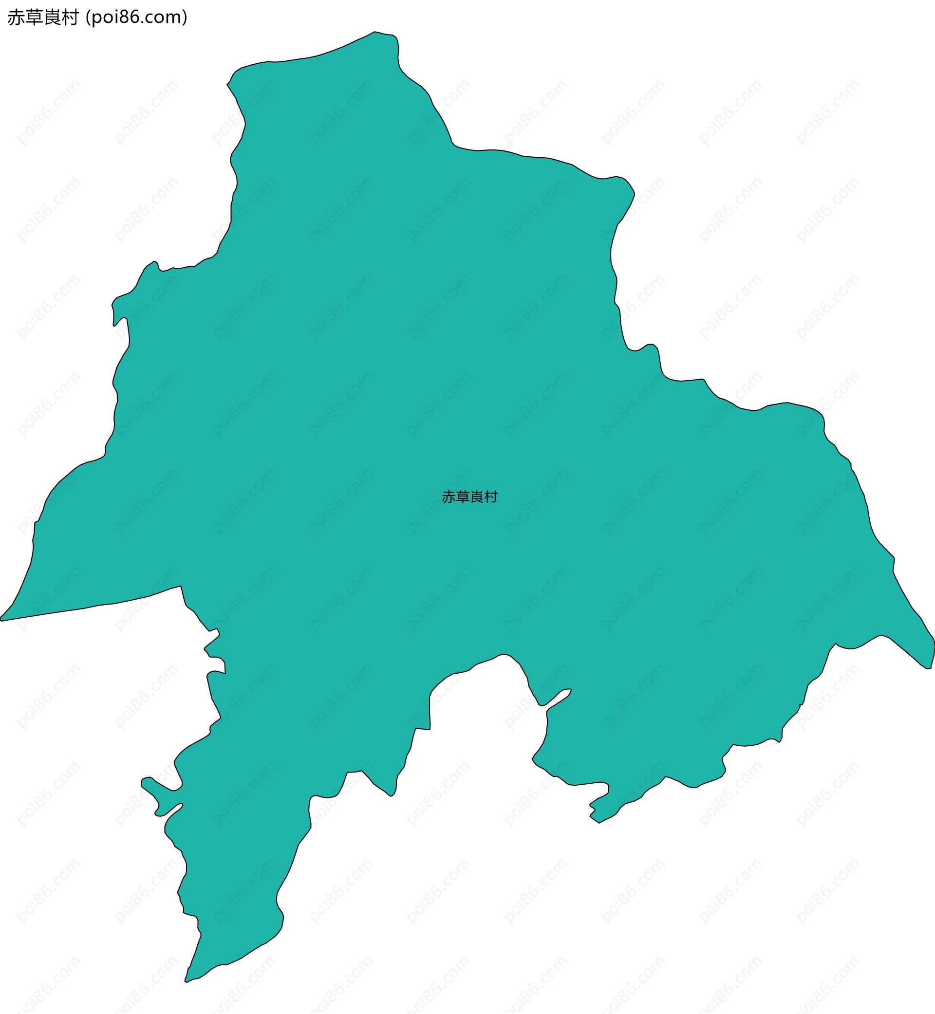 赤草崀村边界地图