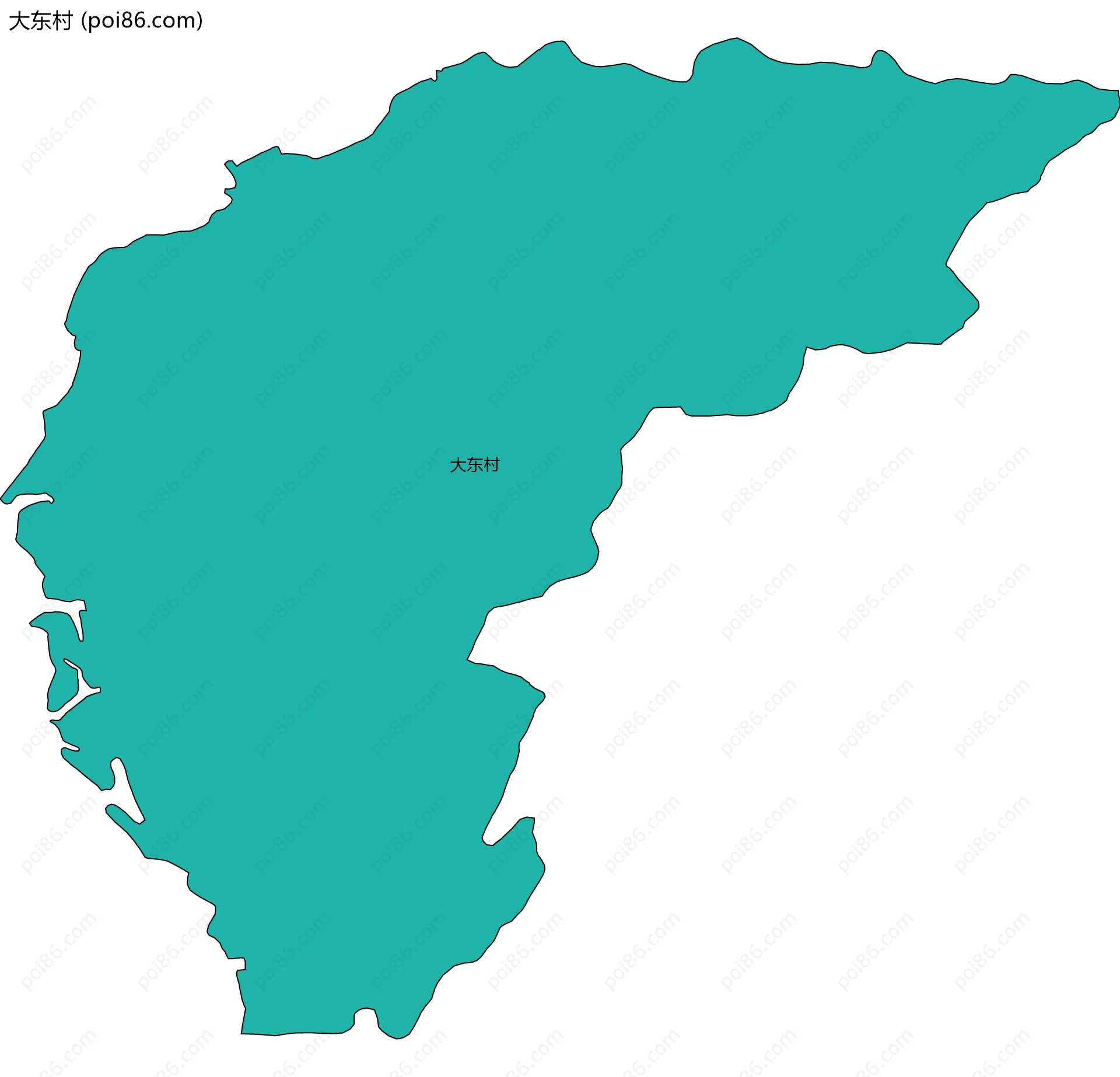 大东村边界地图