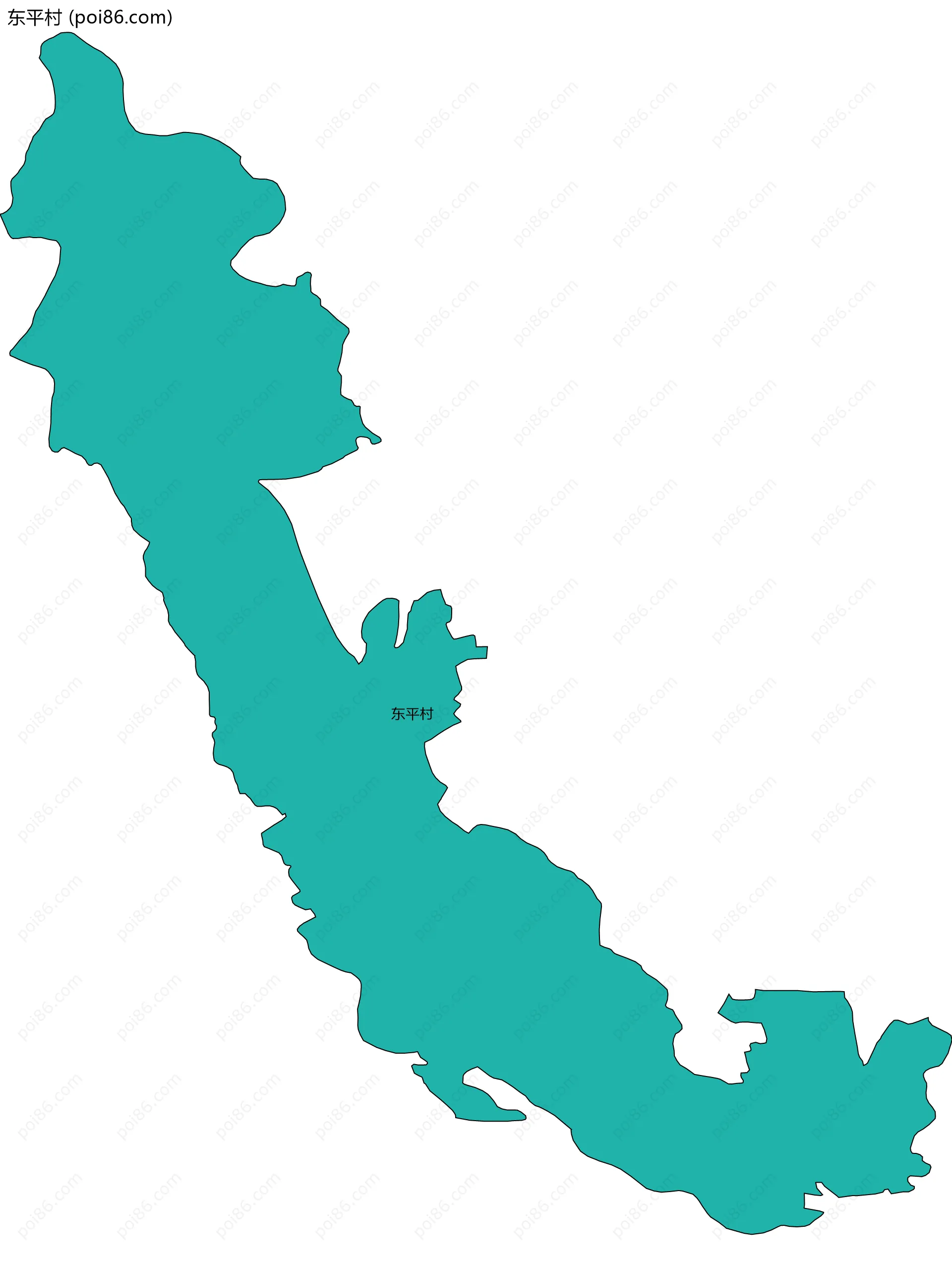 东平村边界地图